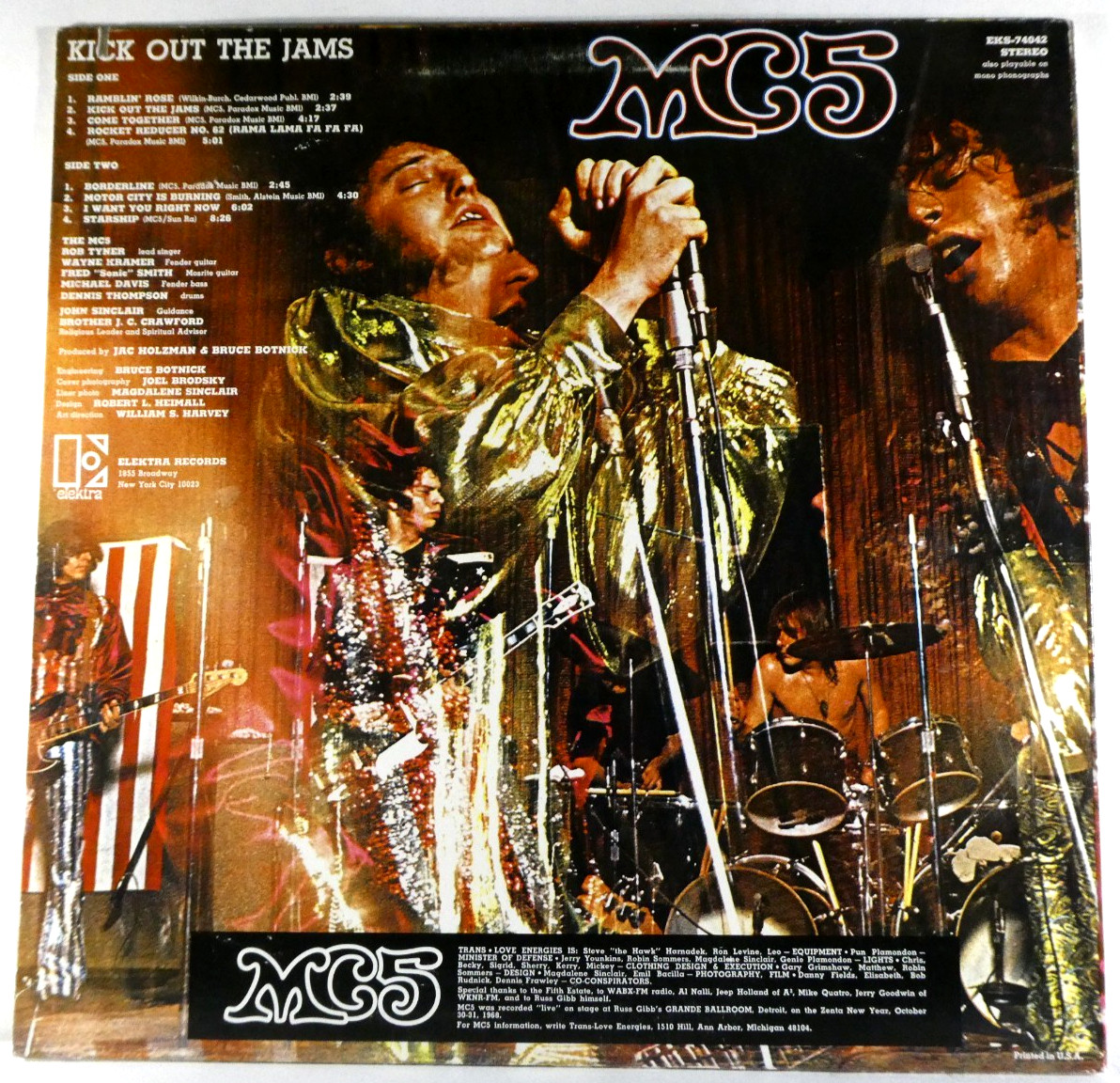 MC5 Kick Out the Jams Elektra 74042 Reissue Late 60’s Proto-punk