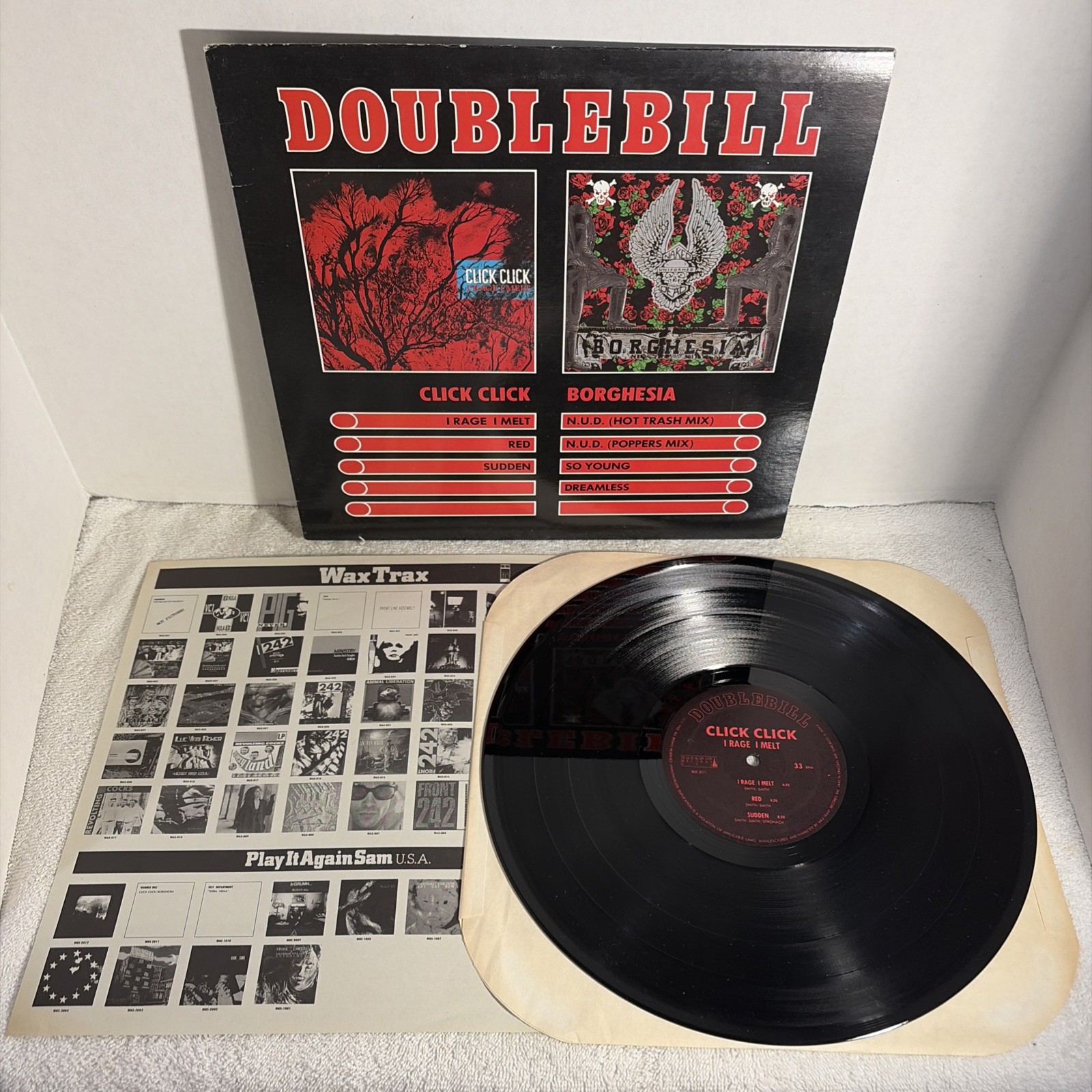Click Click/Borghesia Doublebill LP 1988 ebm electro goth synth industrial ORIG!