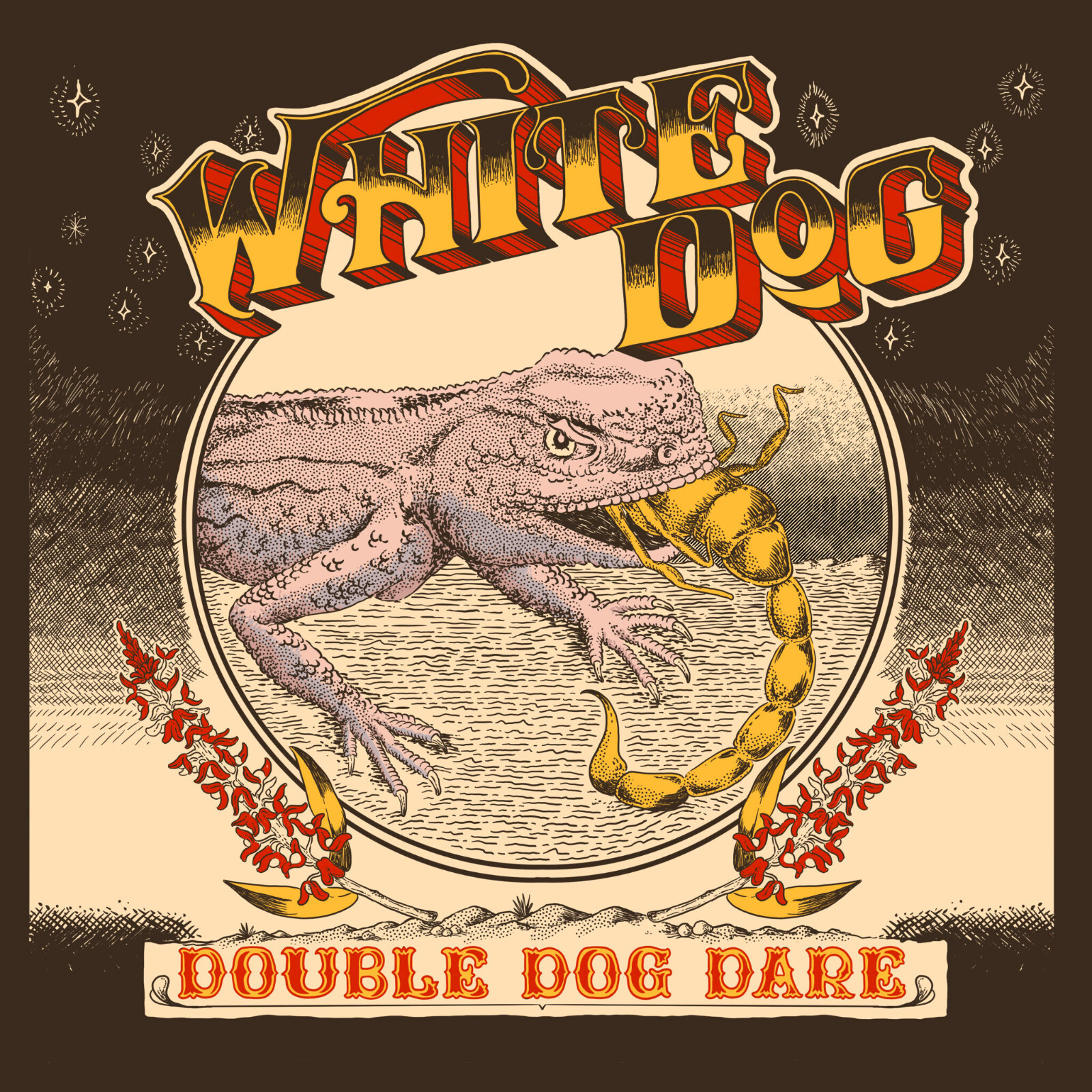WHITE DOG – DOUBLE DOG DARE, ORG 2024 UK GOLD vinyl LP, 250 COPIES! SEALED!