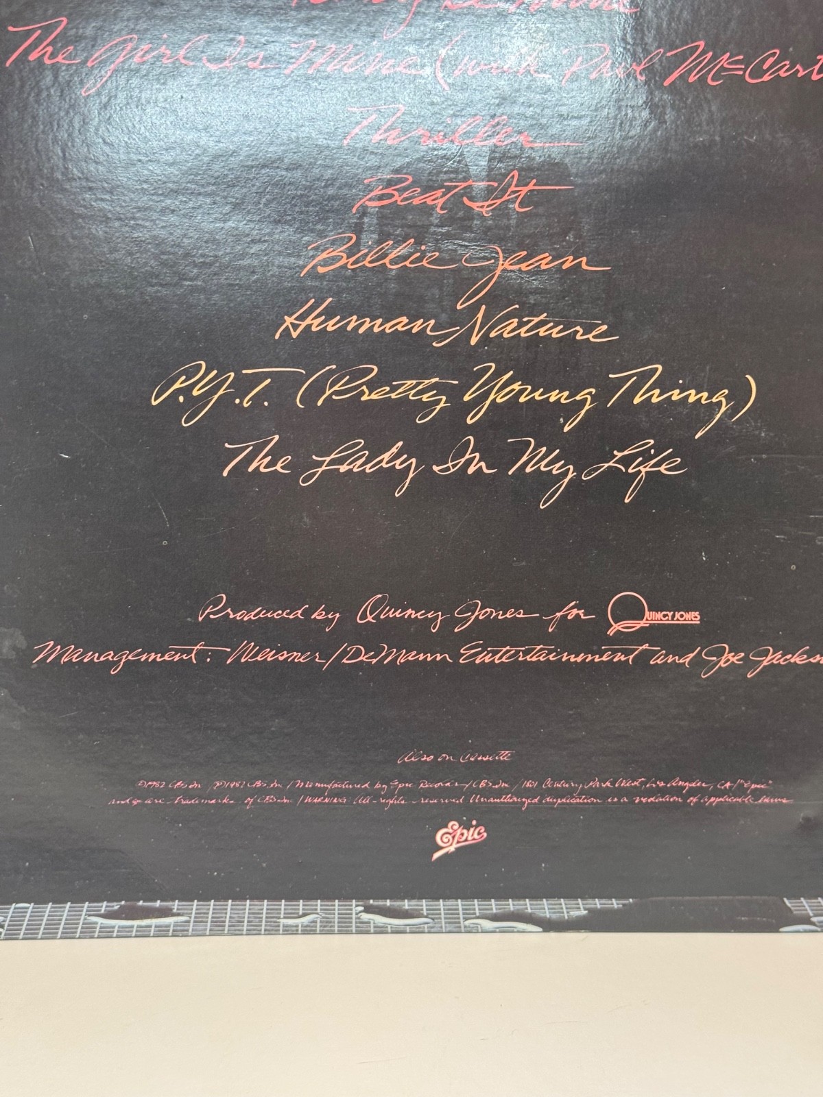Michael Jackson Thriller OG First Press No MJ Credit W/ Sleeve Ultrasonic Clean