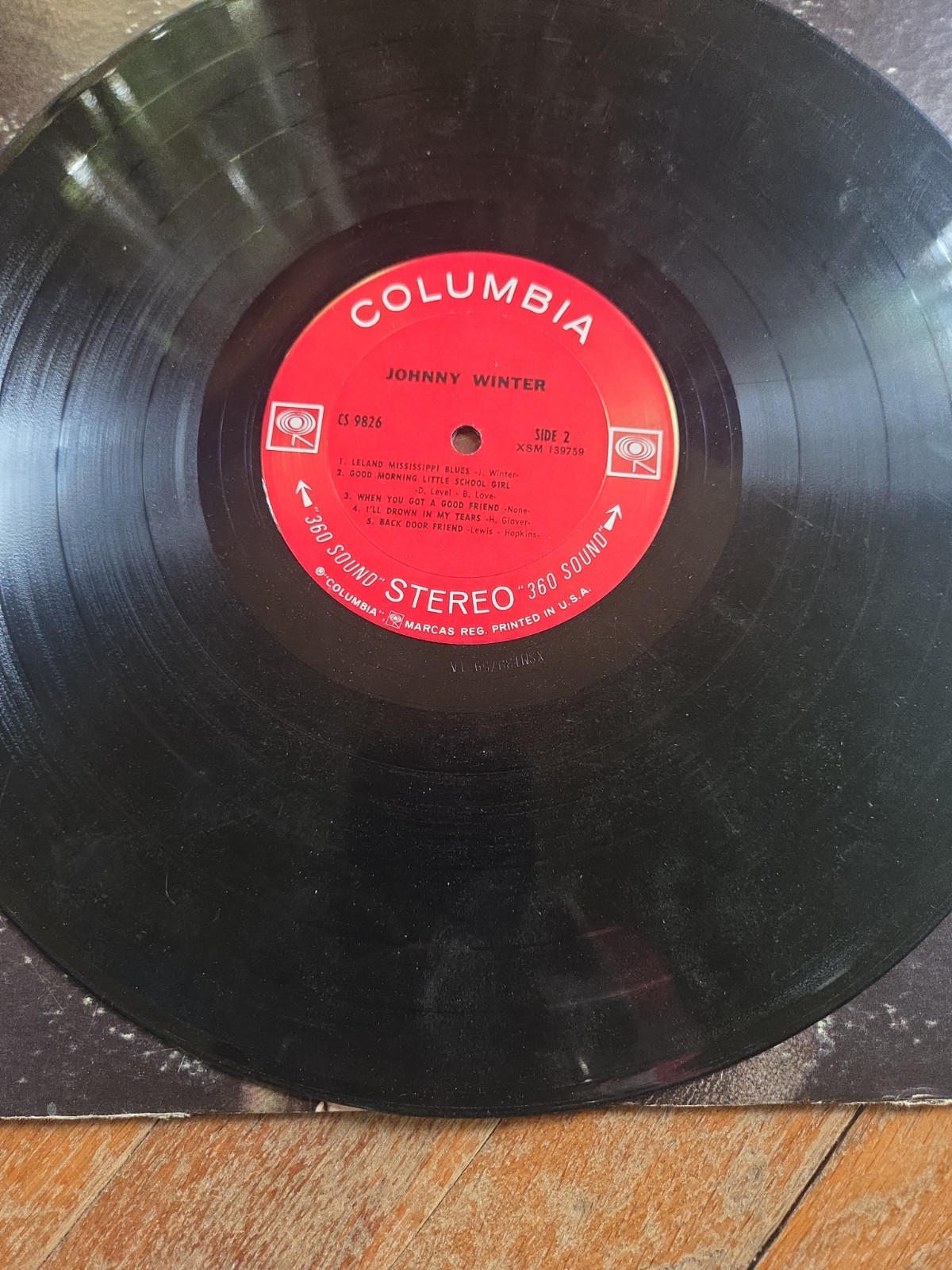 Johnny Winter: Self Titled Vinyl Record Album LP (Columbia, CS 9826, 1969) VG+
