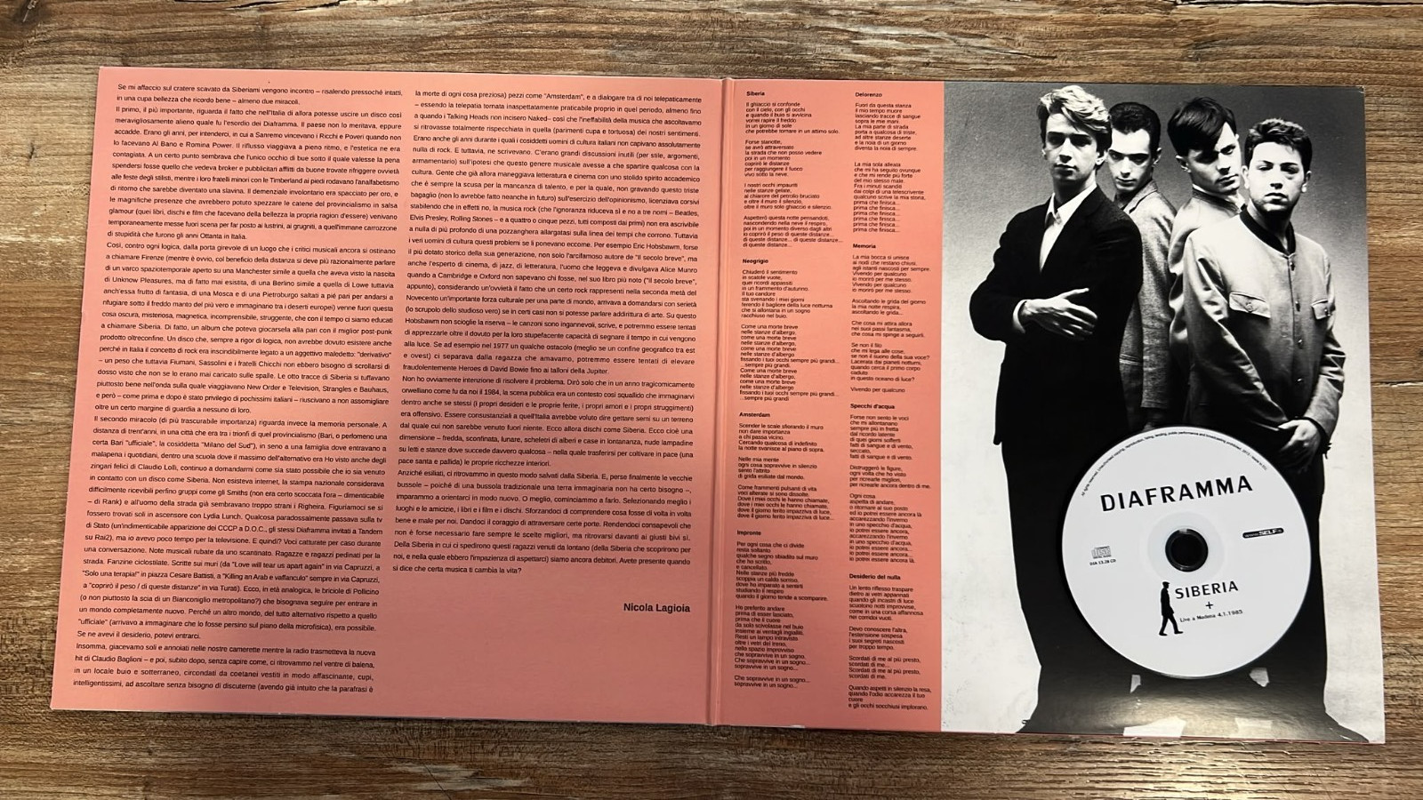 DIAFRAMMA Siberia LP Vinile + CD Ristampa Autografata Edizione Limitata Rara