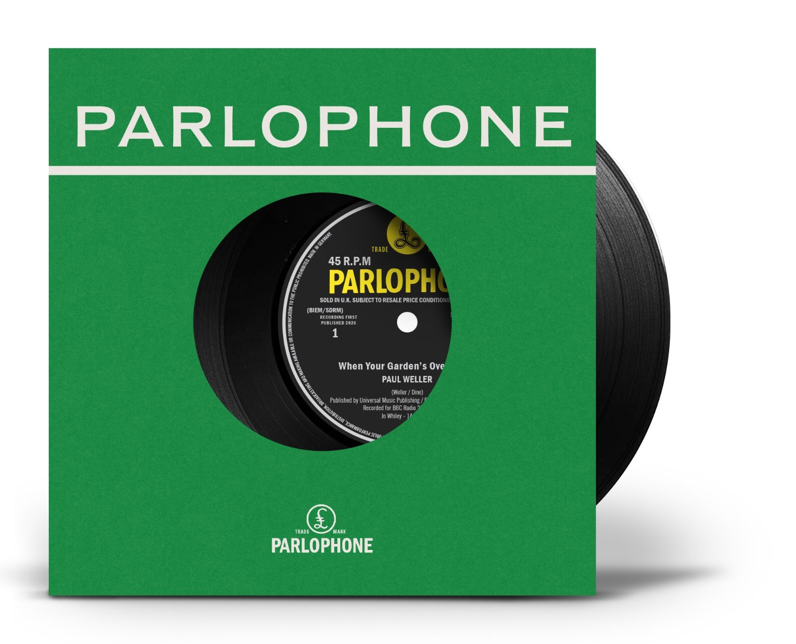 Paul Weller When Your Garden’s Overgrown Live at the BBC 7″ Inch Vinyl RSD 2026