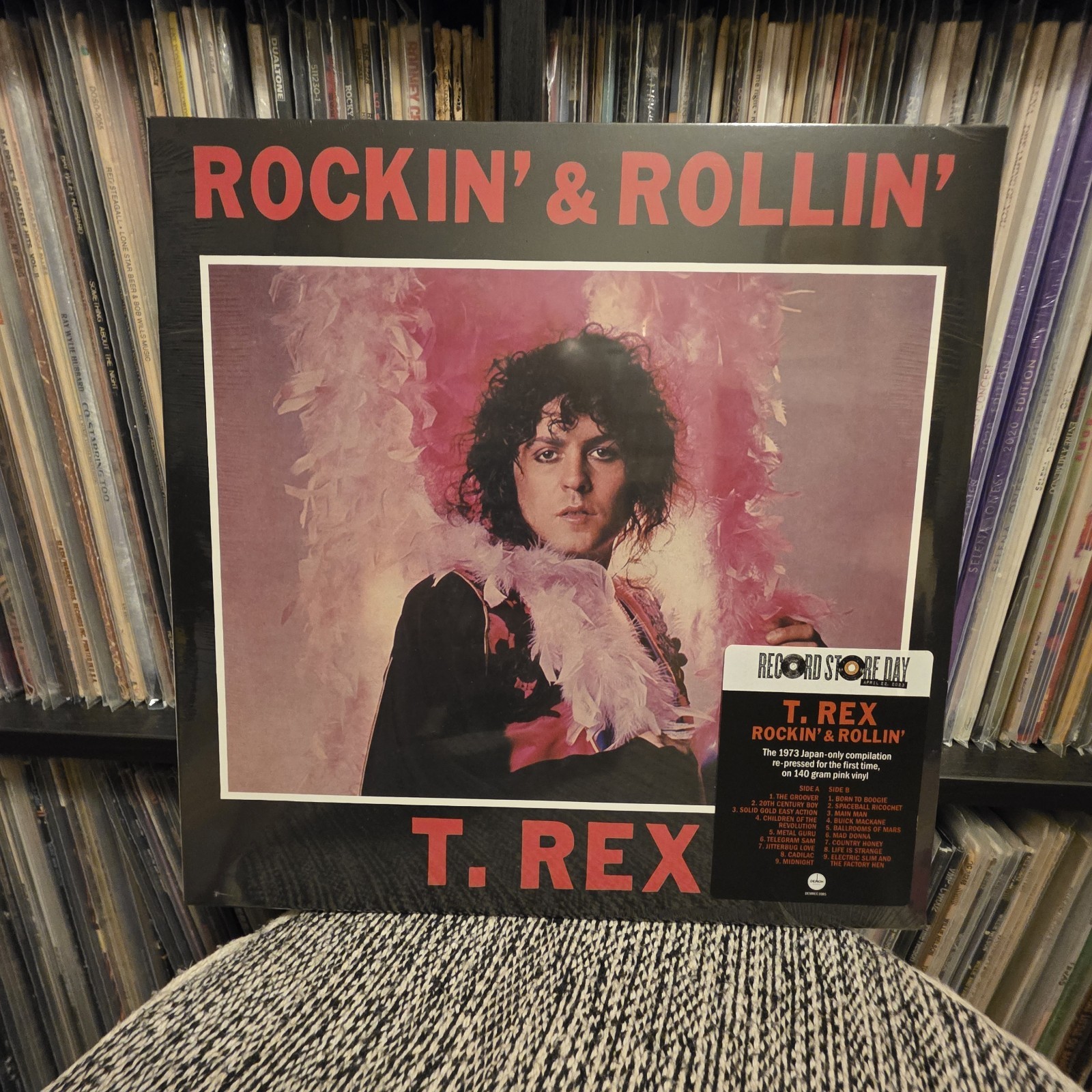 T. Rex Rockin’ & Rollin’ 140g Pink Vinyl LP Record Store Day 2023 Demon