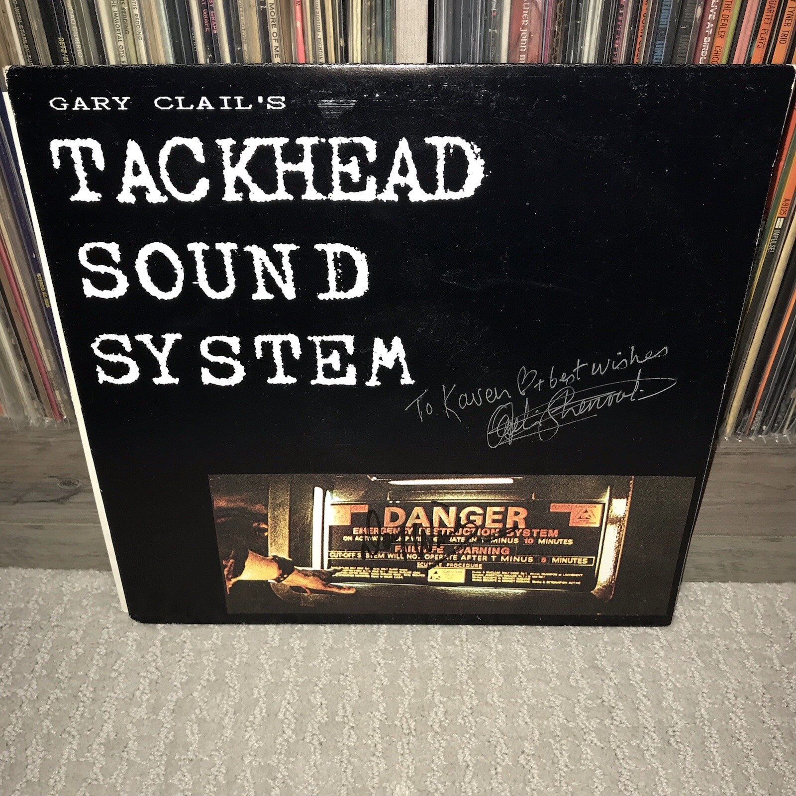 SIGNED x3 Tackhead ADRIAN SHERWOOD GARY CLAIL DOUG WIMBISH Vinyl Mark Stewart