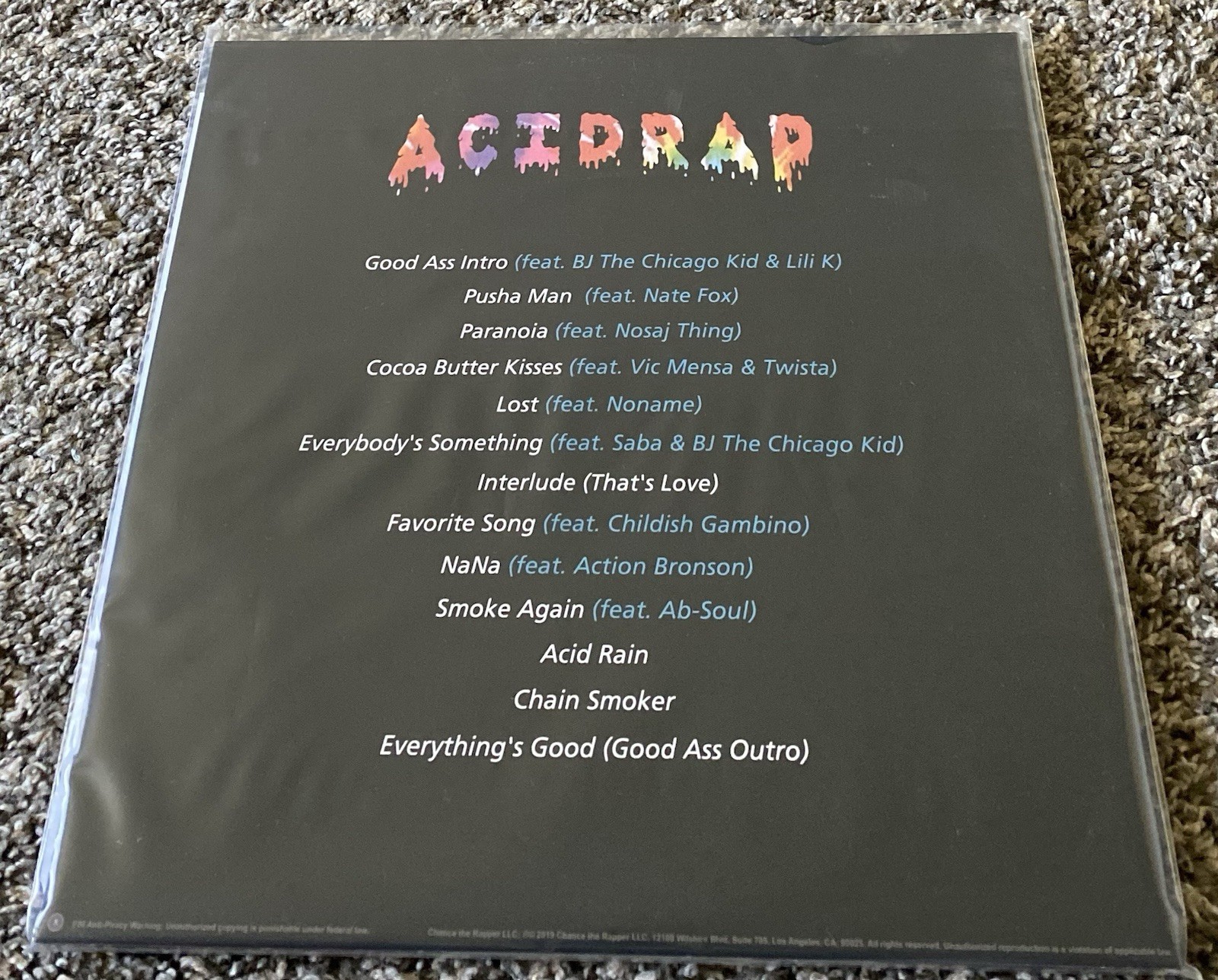 Chance The Rapper Acid Rap Vinyl