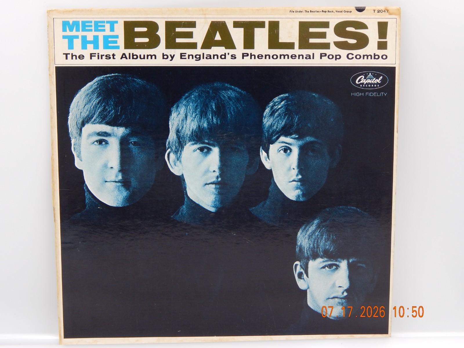 Beatles-Meet The Beatles LP Mono 1964 (1 BMI) 1st Pressing West Coast #6 ST 2047