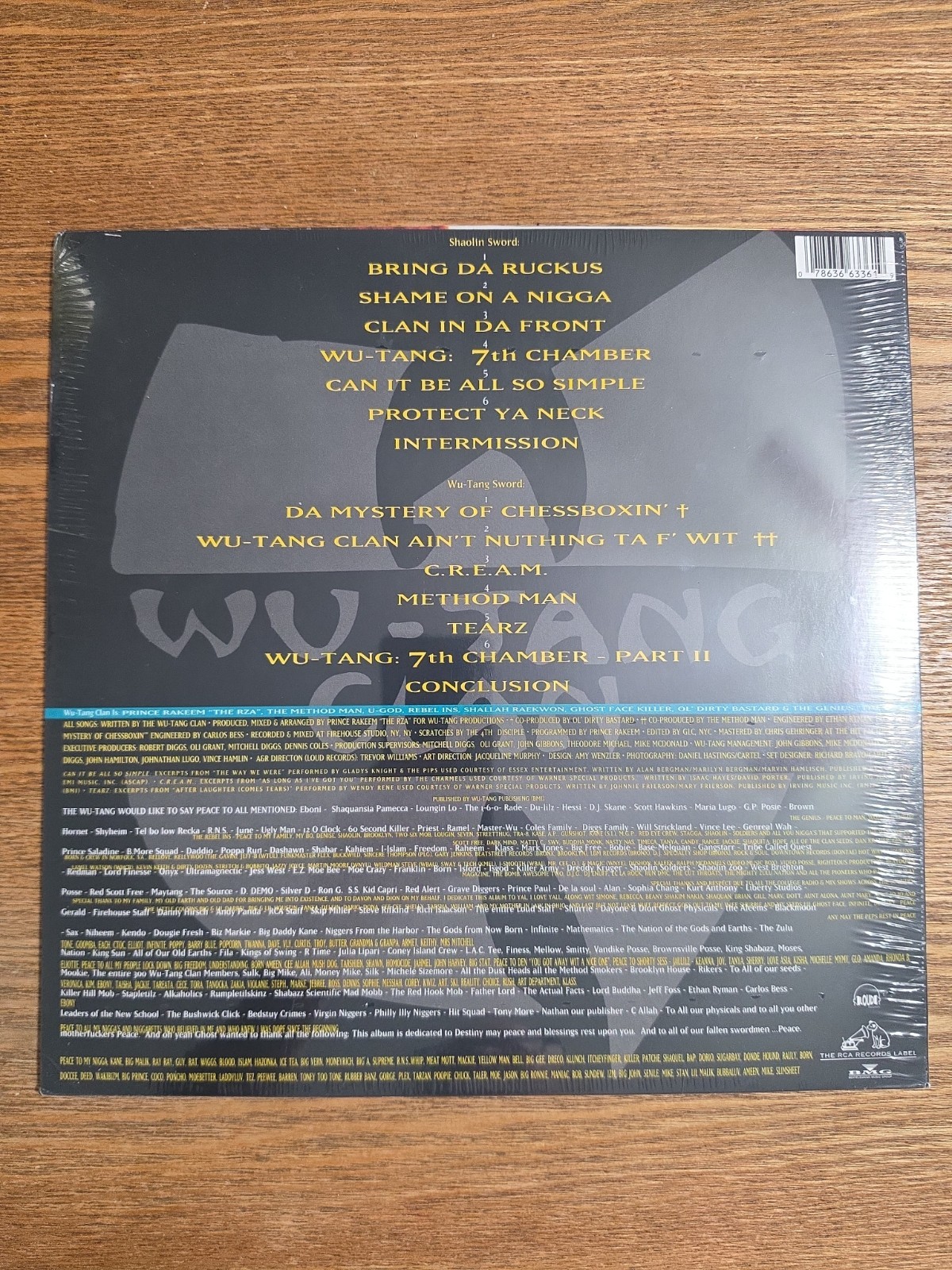 Enter Wu-Tang by Wu-Tang Clan (Vinyl Record, 1993) READ DESCRIPTION