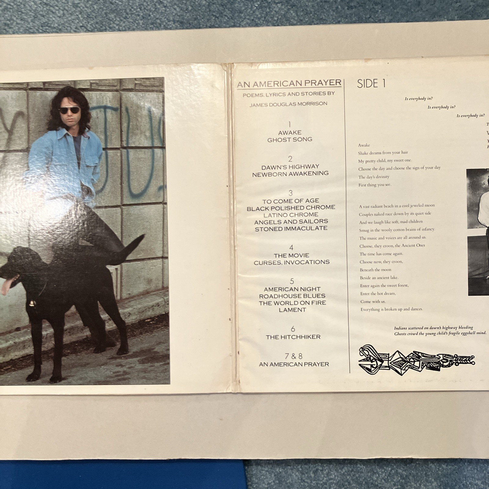 Jim Morrison and the Doors An American Prayer Gatefold LP Elektra SE 502 1978