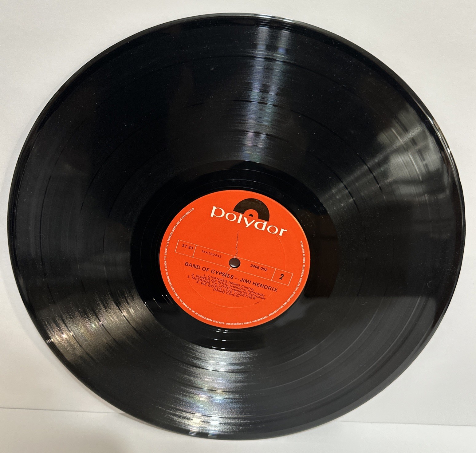 Jimi Hendrix– Band Of Gypsys (Purple Text) LP Australia Polydor – 2406 002