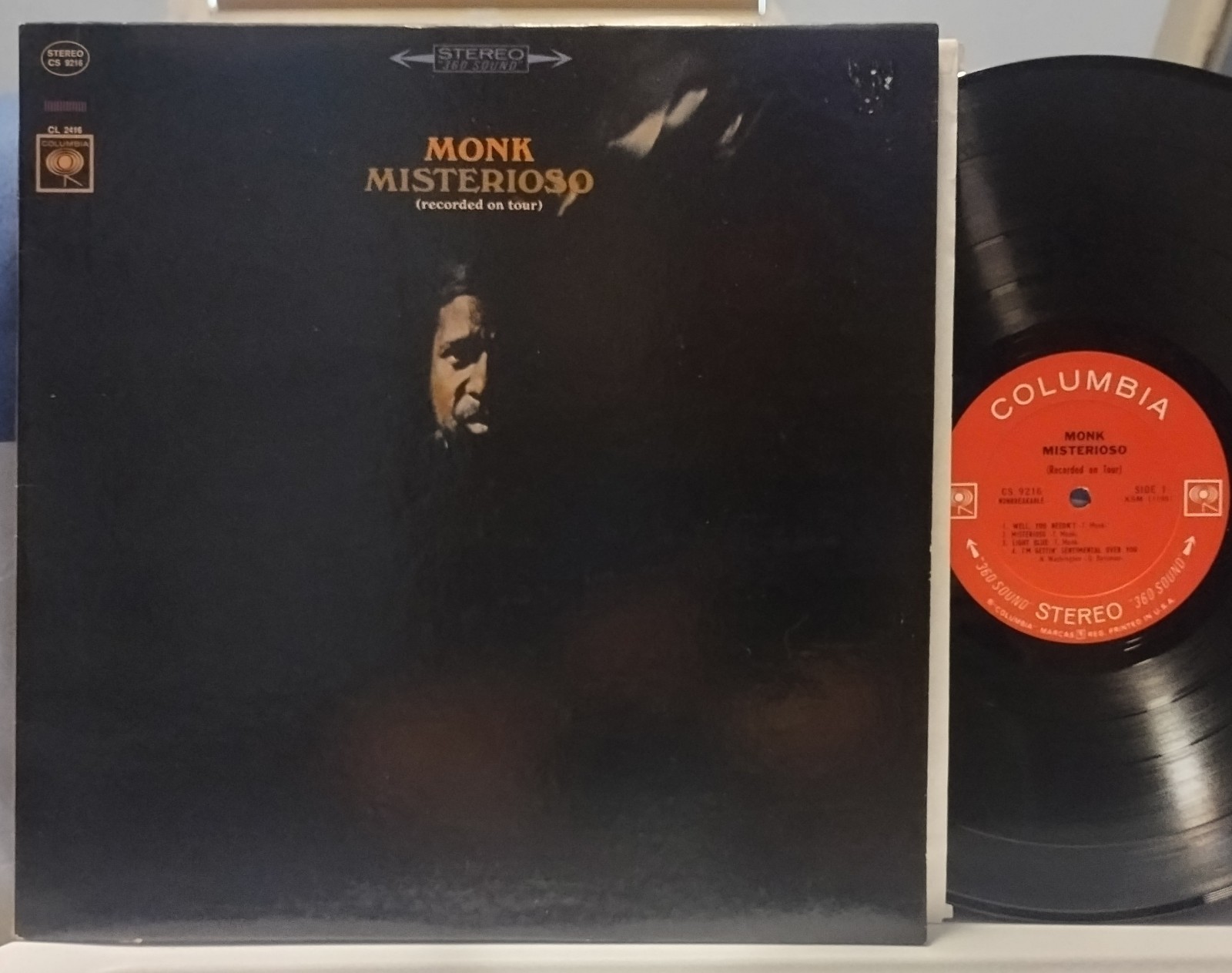 THELONIOUS MONK Misterioso-Recorded on Tour SCARCE EX 1965 2-EYE 360 COLUMBIA LP
