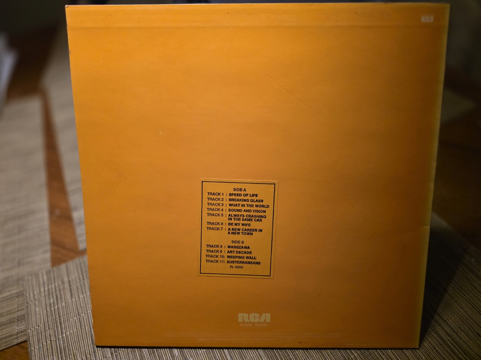 David Bowie, “Low,” UK LP, NM