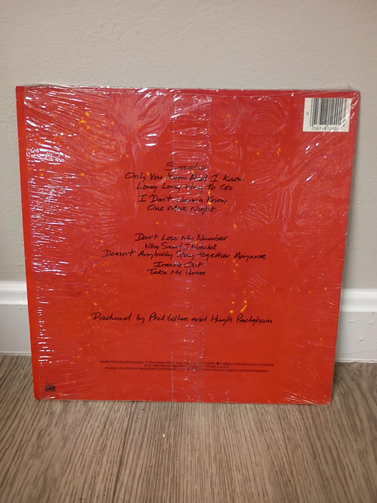 Phil Collins No Jacket Required 1985 Vinyl Record Album Shrink Hype Stickers