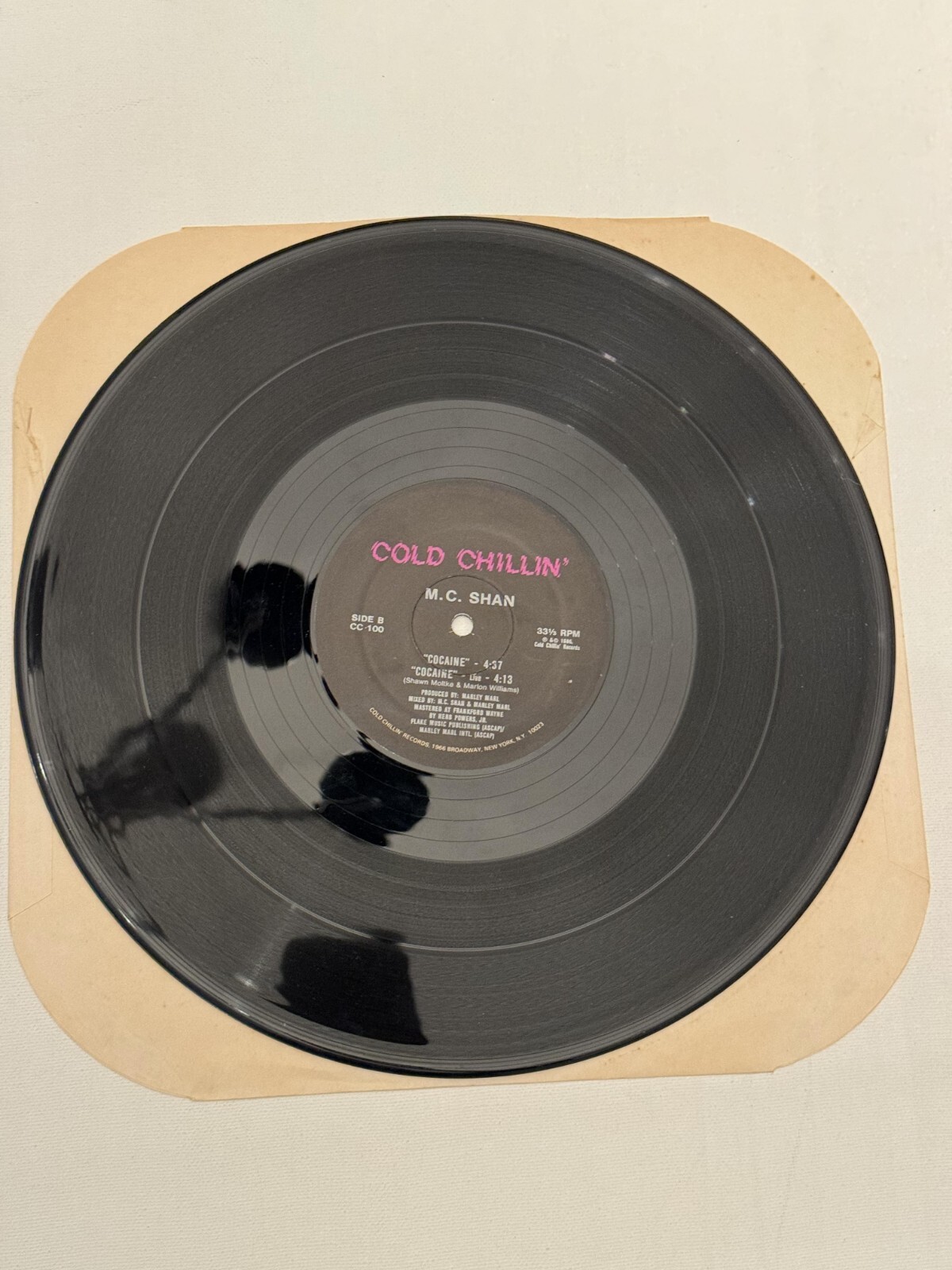 1986 – M.C. SHAN – JANE, STOP THIS CRAZY THING / COCAINE – COLD CHILLIN ORIGINAL