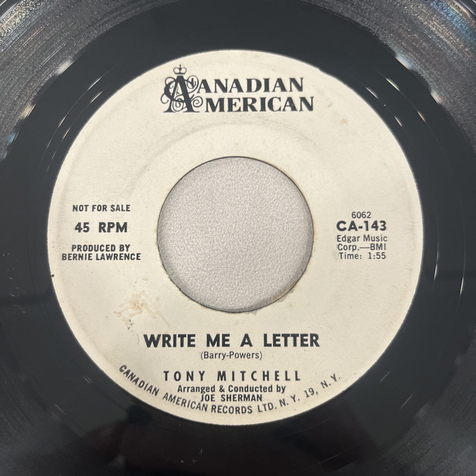 TONY MITCHELL: write me a letter / candle in the wind CANADIAN-AMERICAN 7″