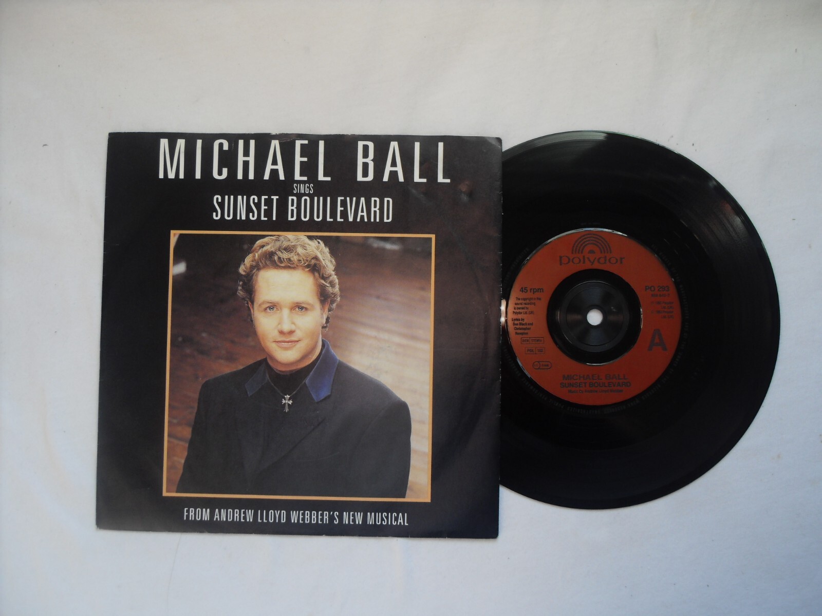 MICHAEL BALL SUNSET BOULEVARD POLYDOR RECORDS UK 7″ VINYL SINGLE in PIC/SLEEVE