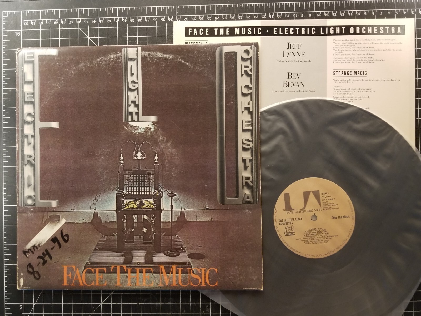 ELO Face The Music LP 1975 VG/VG+ w/ INNER Jeff Lynne ELECTRIC LIGHT ORCHESTRA