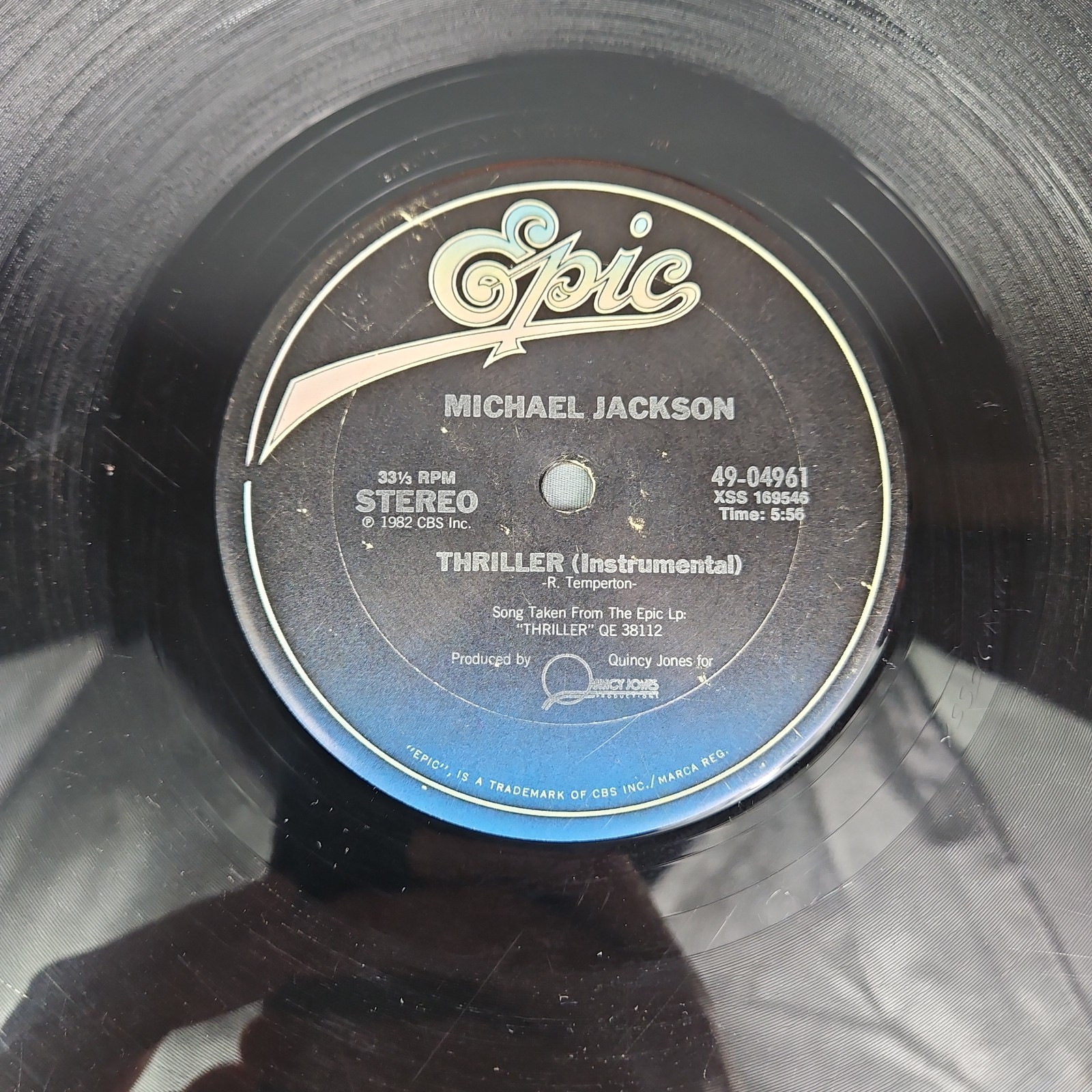MICHAEL JACKSON THRILLER SPECIAL 12″ DANCE SINGLE VINYL EPIC POP 33 RPM