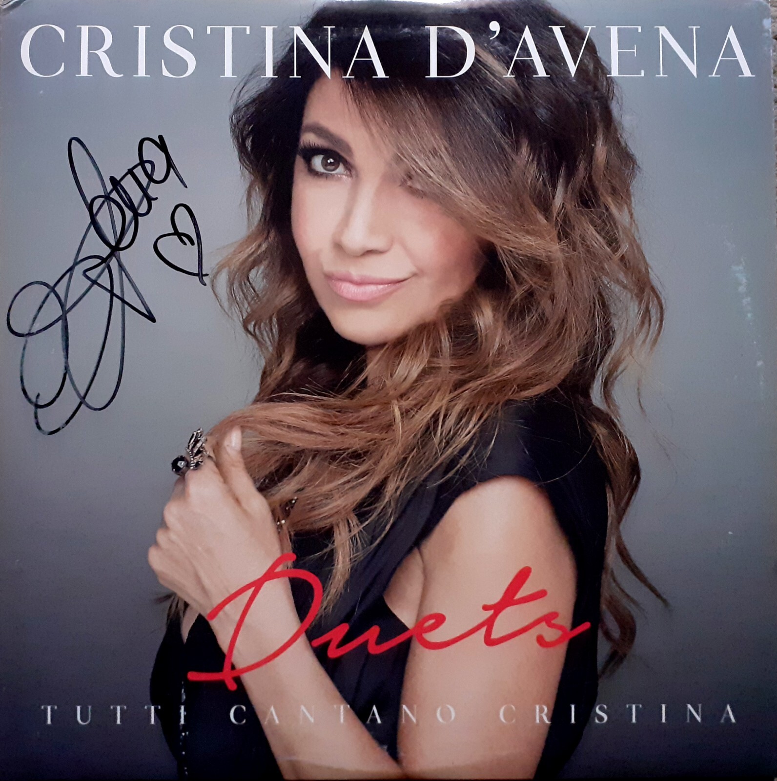 CRISTINA D’AVENA – DUETS, 2 LP VINILE ROSSO, ED. LIM. E AUTOGRAFATA, 0264/1000