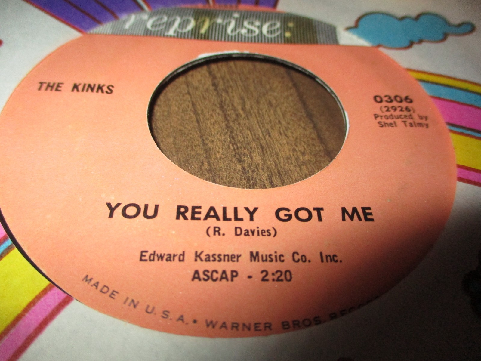 1964 THE KINKS You Really Got Me /It’s All Right 7″ Reprise 0306 Mod Garage NM