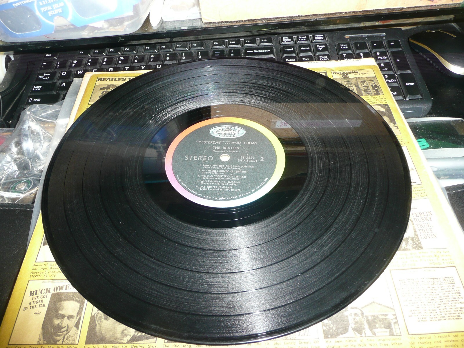 record LP rare Beatles Stereo Yesterday and Today Trunk Cover No RIAA VG+