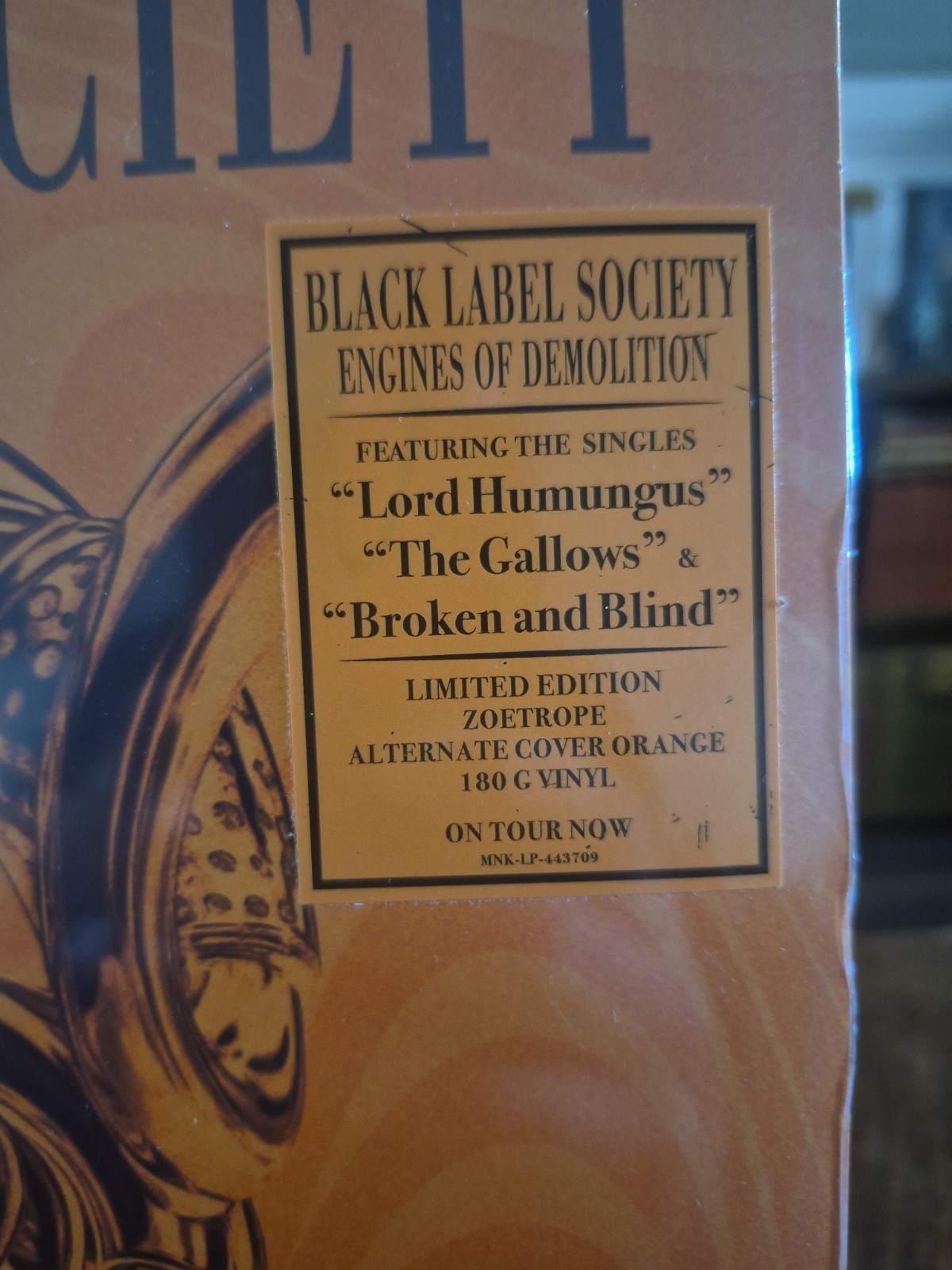 Black Label Society Engines of Demolition Orange Zoetrope Vinyl Ltd 500 SEALED