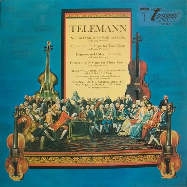 Telemann, Wallfisch, Koch, Lautenbacher, Suite For Viola Da Gamba, Vinyl LP
