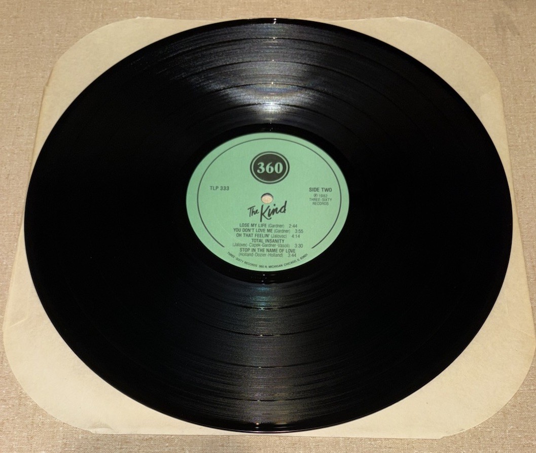 The Kind Debut LP w/ORDER FORM INSERT 1982 Chicago Power Pop 360 Records VG+/VG+