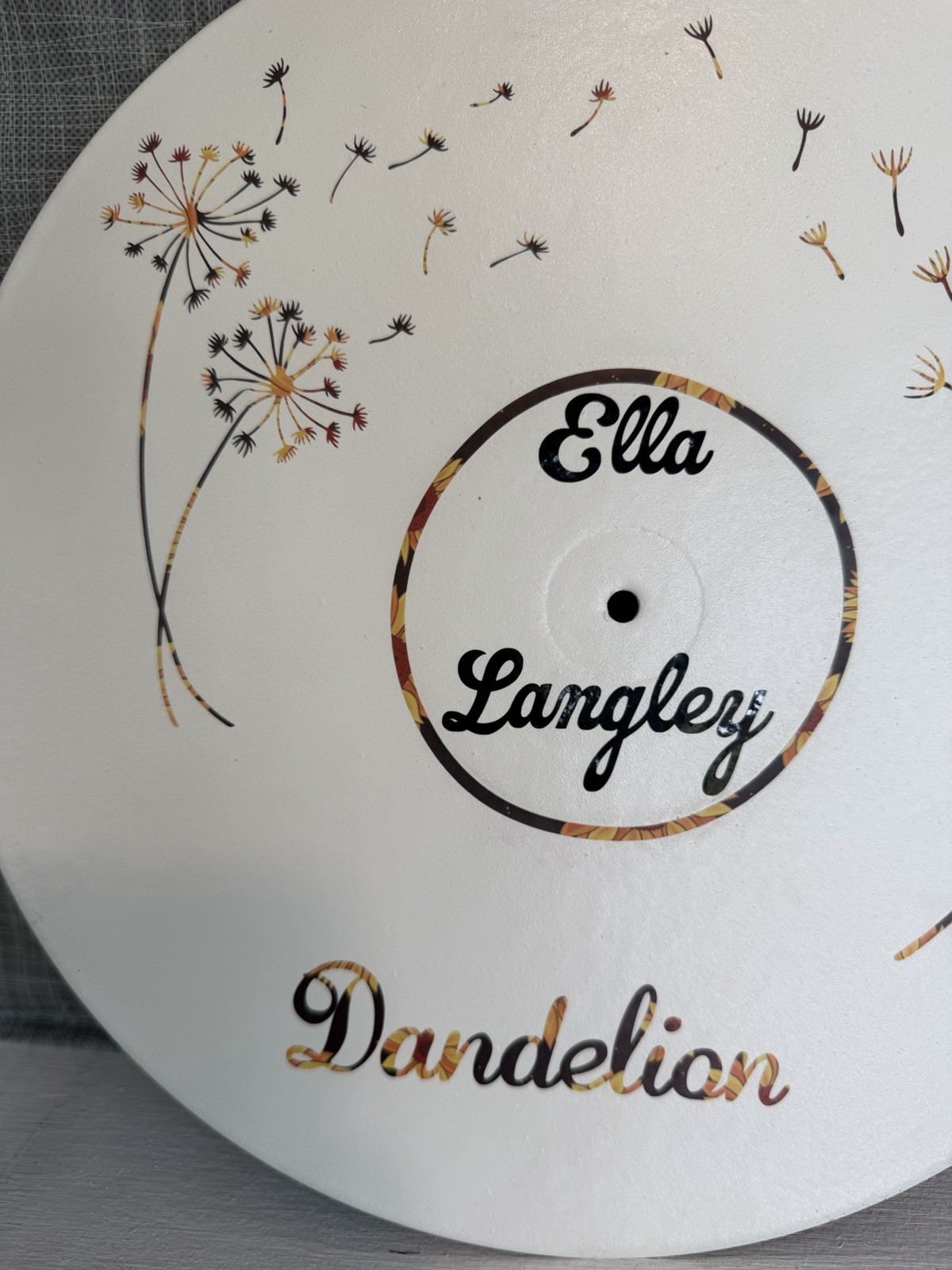 Ella Langley Dandelion Themed Decorative Vinyl Album, Wall Art