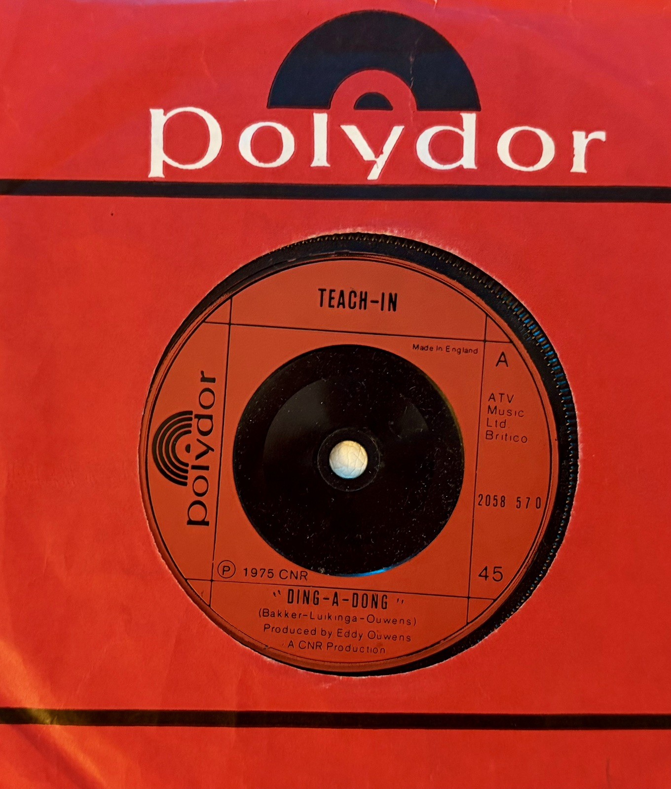 Eurovision NETHERLANDS 1975 TEACH-IN Ding-A-Dong – UK RELEASE- 7” single
