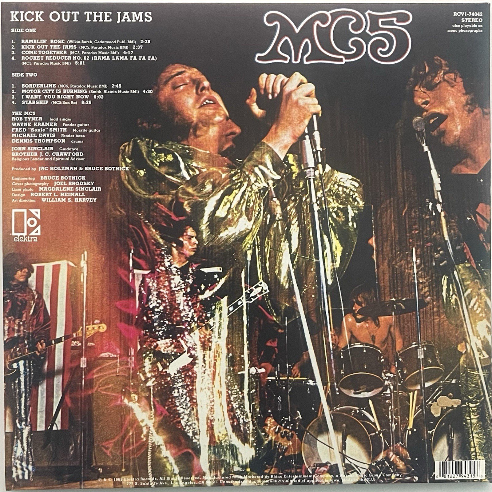 MC5 – Kick Out The Jams BLUE, RED & WHITE SPLATER Elektra Vinyl LP Ltd. 180g NM