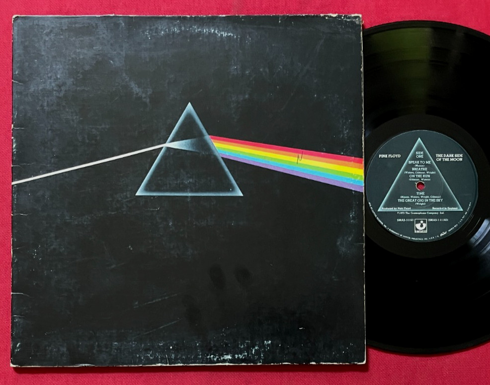 PINK FLOYD~THE DARK SIDE OF THE MOON LP (1973) ORIG 1ST PRESS PSYCH HARVEST