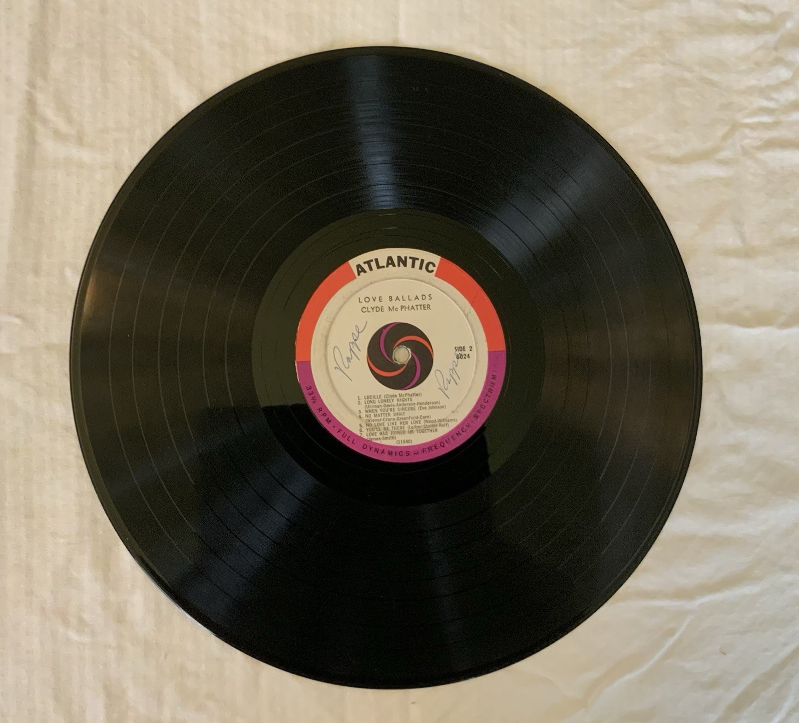 Clyde Mcphatter “Love Ballards” Atlanic 8024 1958 Bullseye Label