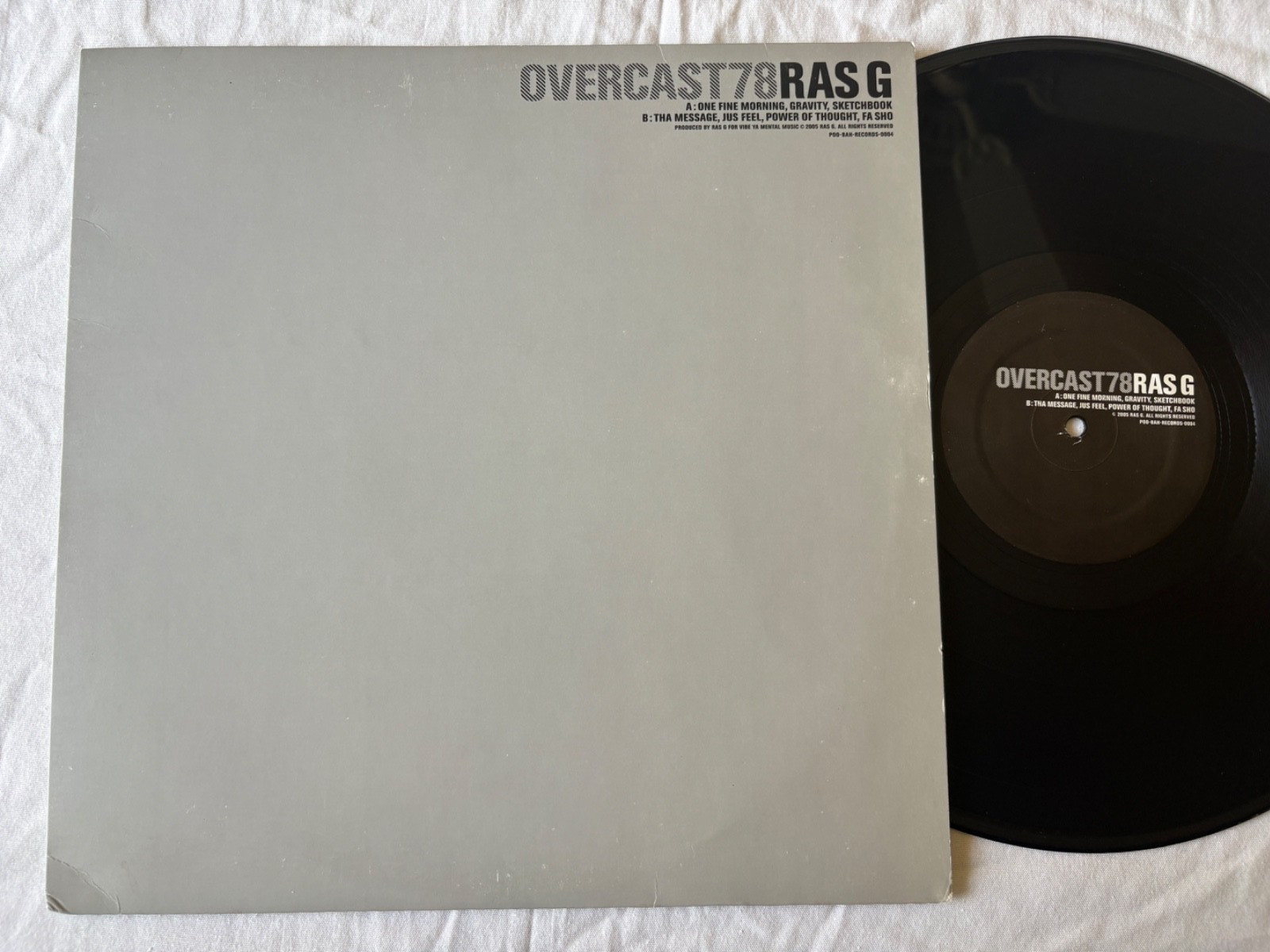 RARE HIP HOP INSTR Ras G – Overcast78 LP (VG++/VG+) [2005 US Press] POOH BAH