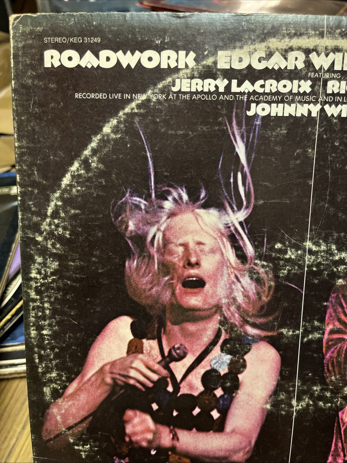 Edgar Winter White Trash Roadwork 2LP Rick Derringer Johnny Winter Live Vg++