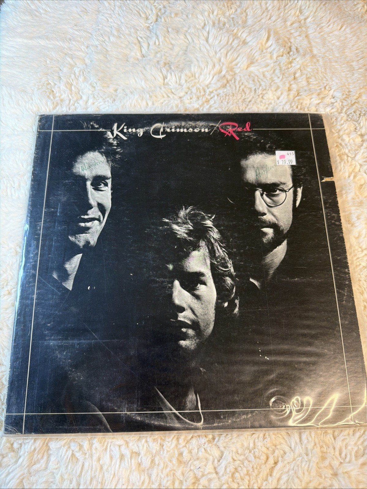 King Crimson Red Vinyl LP Record 1974 Prog Rock Original Vintage SD 18110