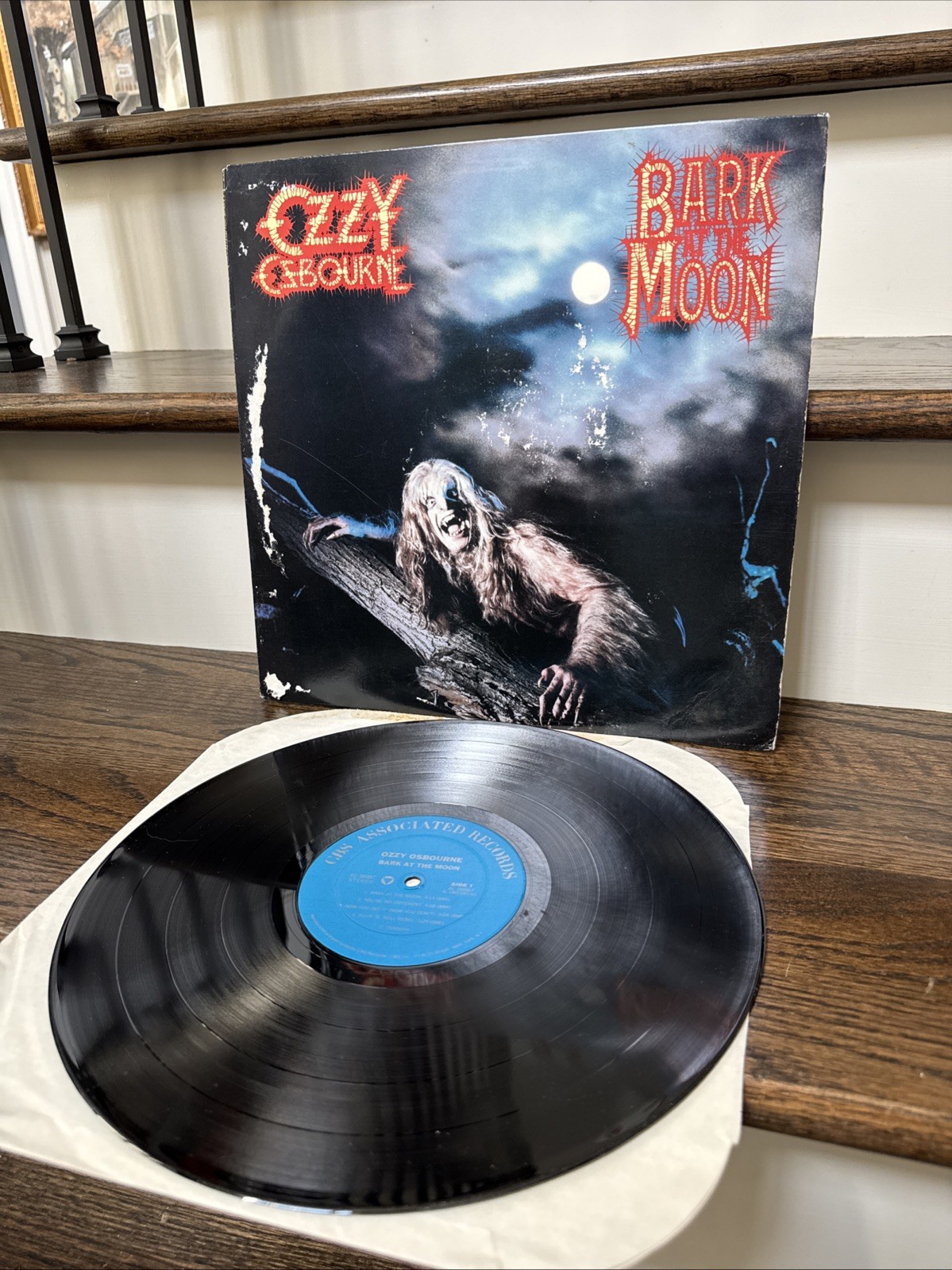 OZZY OSBOURNE Vinyl Bark At The Moon LP Original 1983 CBS Record SEE VIDEO