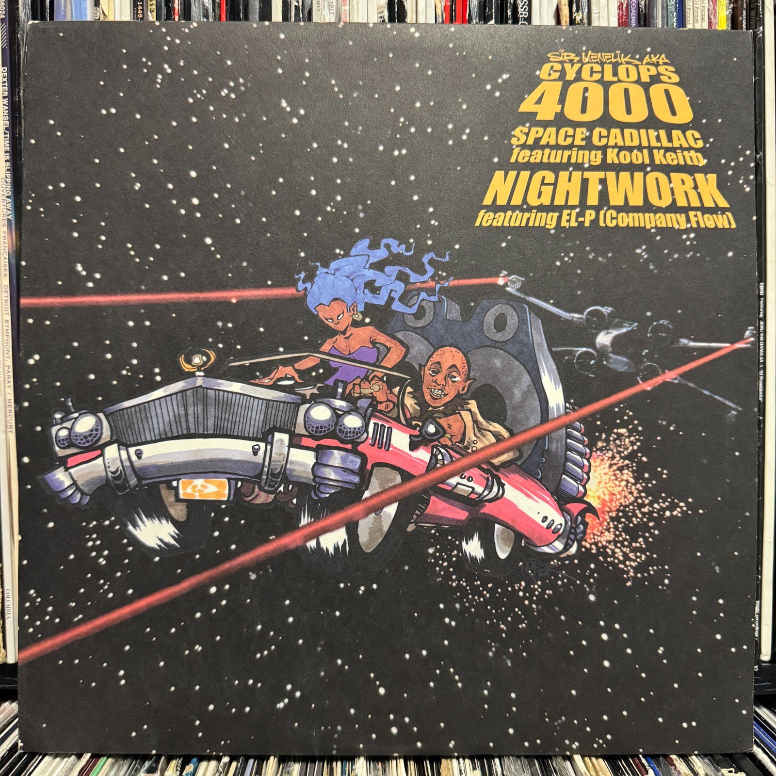 SIR MENELIK – SPACE CADILLAC / NIGHTWORK (12″) 1997 KOOL KEITH + EL-P / RAWKUS