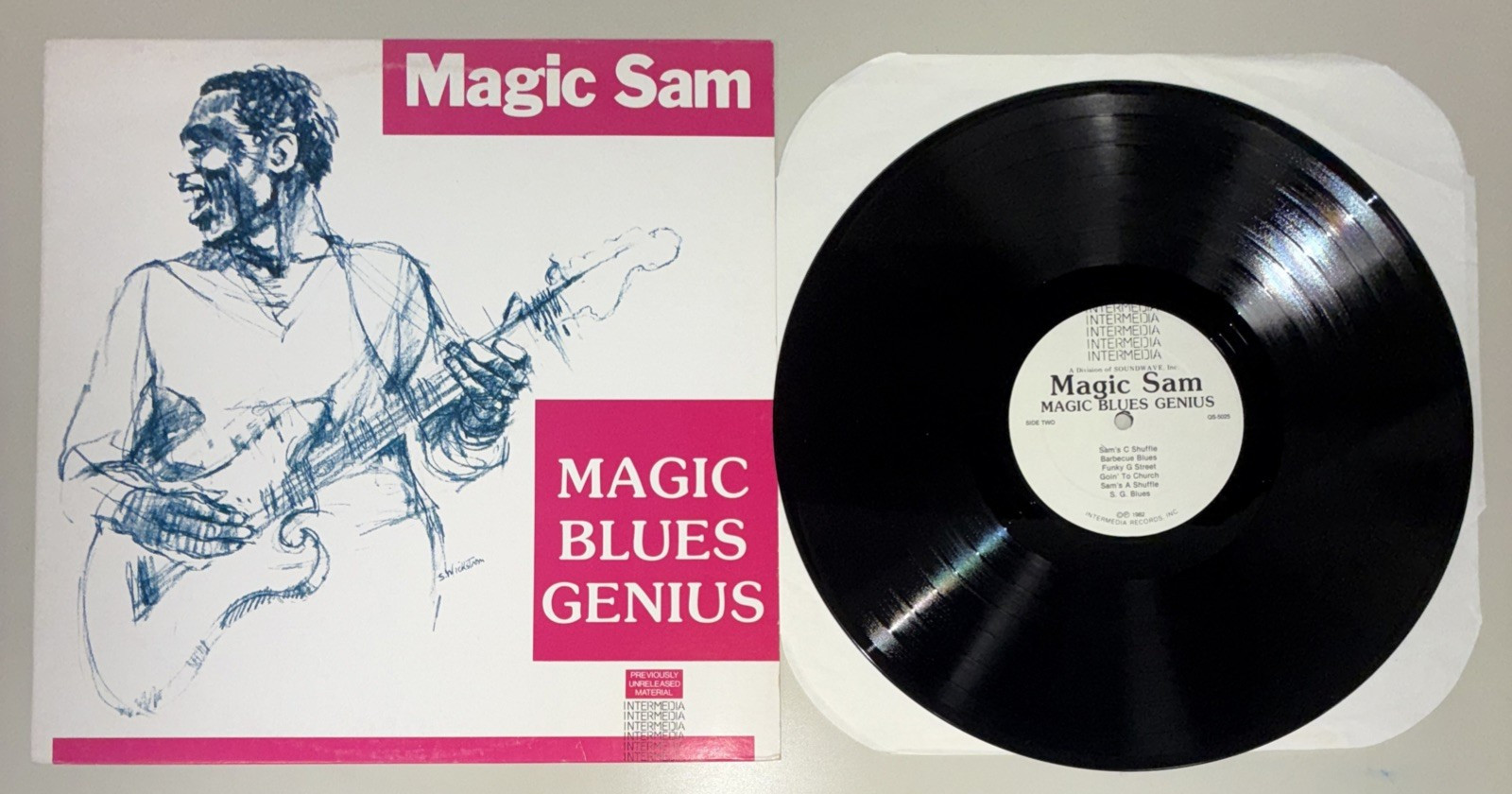VERY RARE Magic Sam – Magic Blues Genius – Intermedia 1982 – VG+/NM