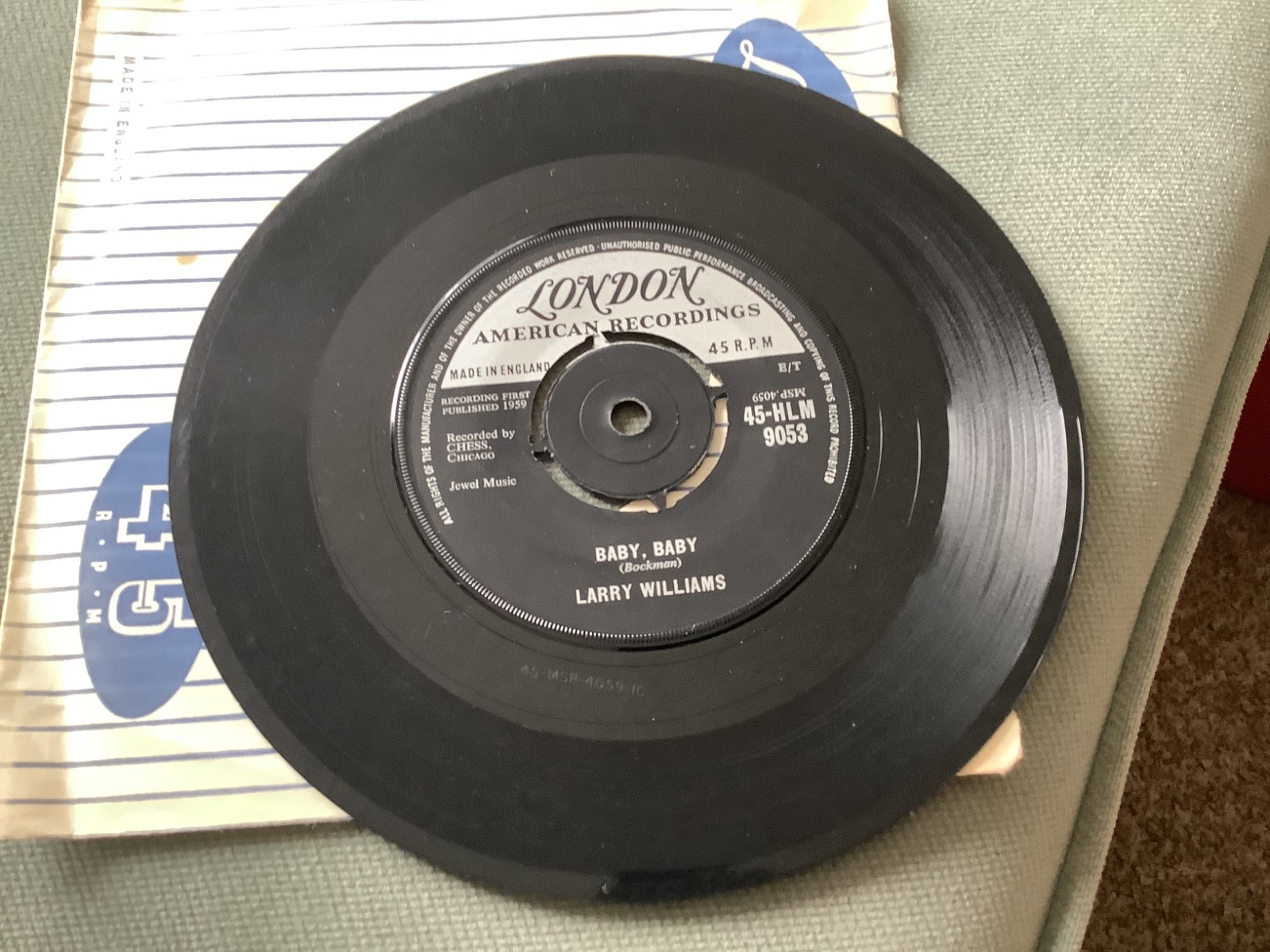 LARRY WILLIAMS – BABY BABY – UK LONDON 1959 MOD R&B NORTHERN MOVERS EX