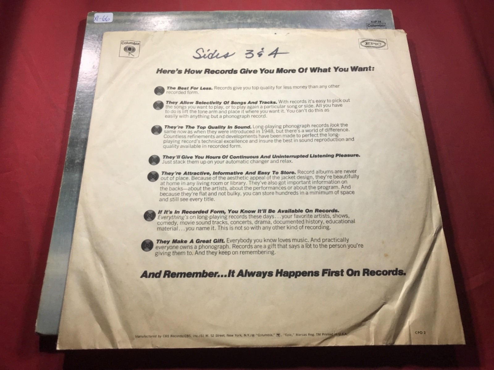 X1-66 CHICAGO … DOUBLE ALBUM … KGP 24