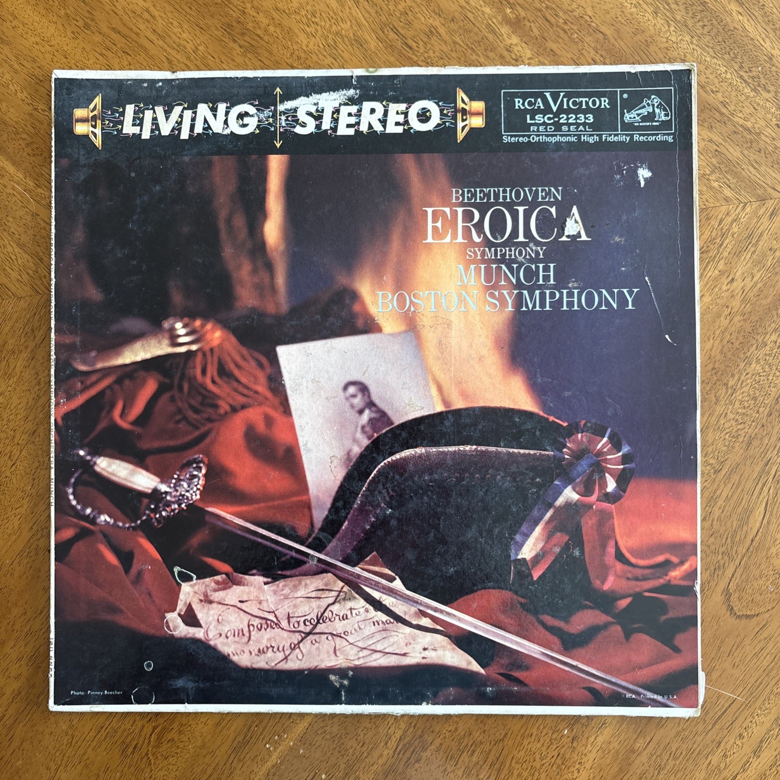 Munch Boston Symphony Beethoven LP RCA LSC-2233 Living Stereo ￼VG-VG+ See Notes