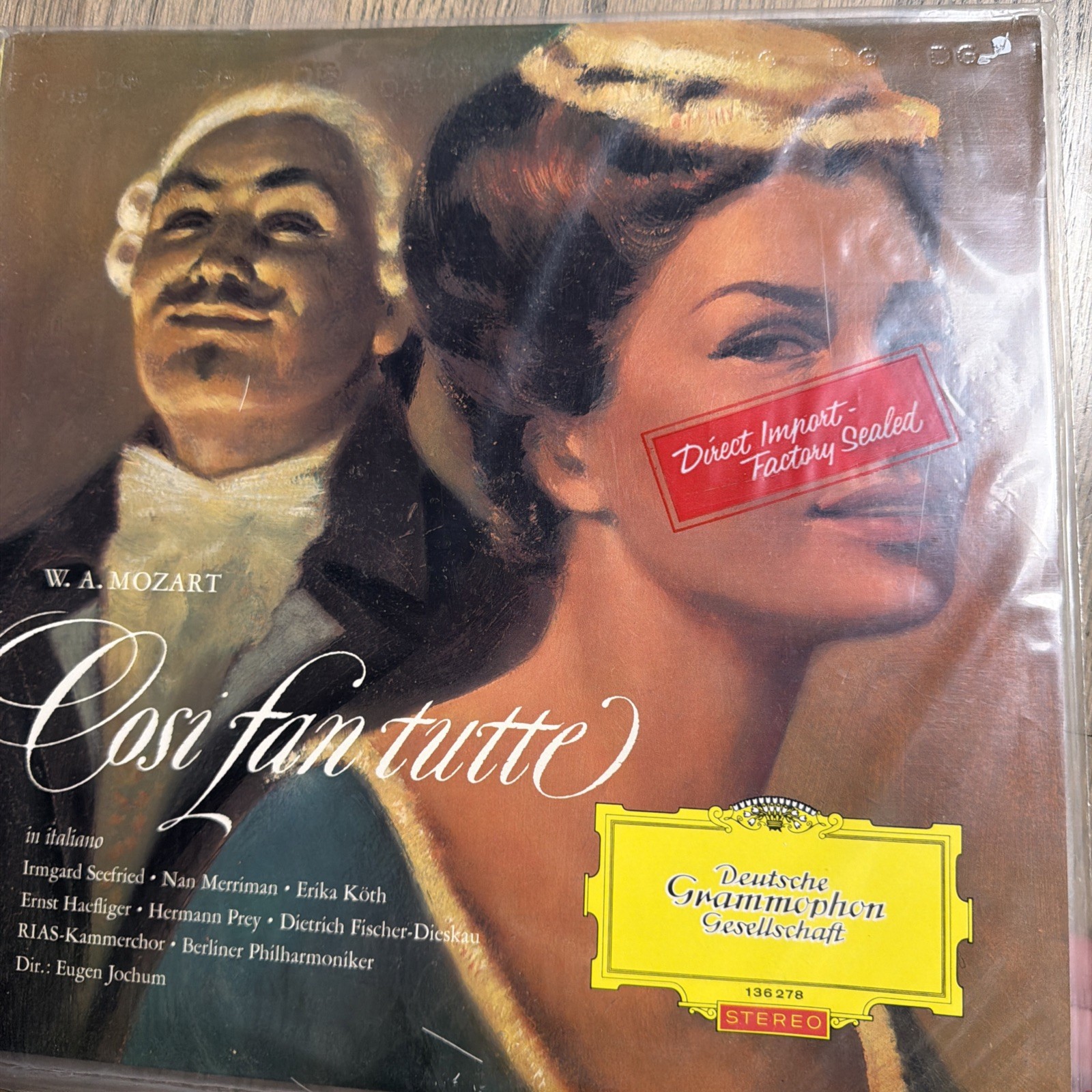 Mozart’s Cosi Fan Tutte – Deutsche Grammophon 136278 33 RPM Stereo 1964 Sealed