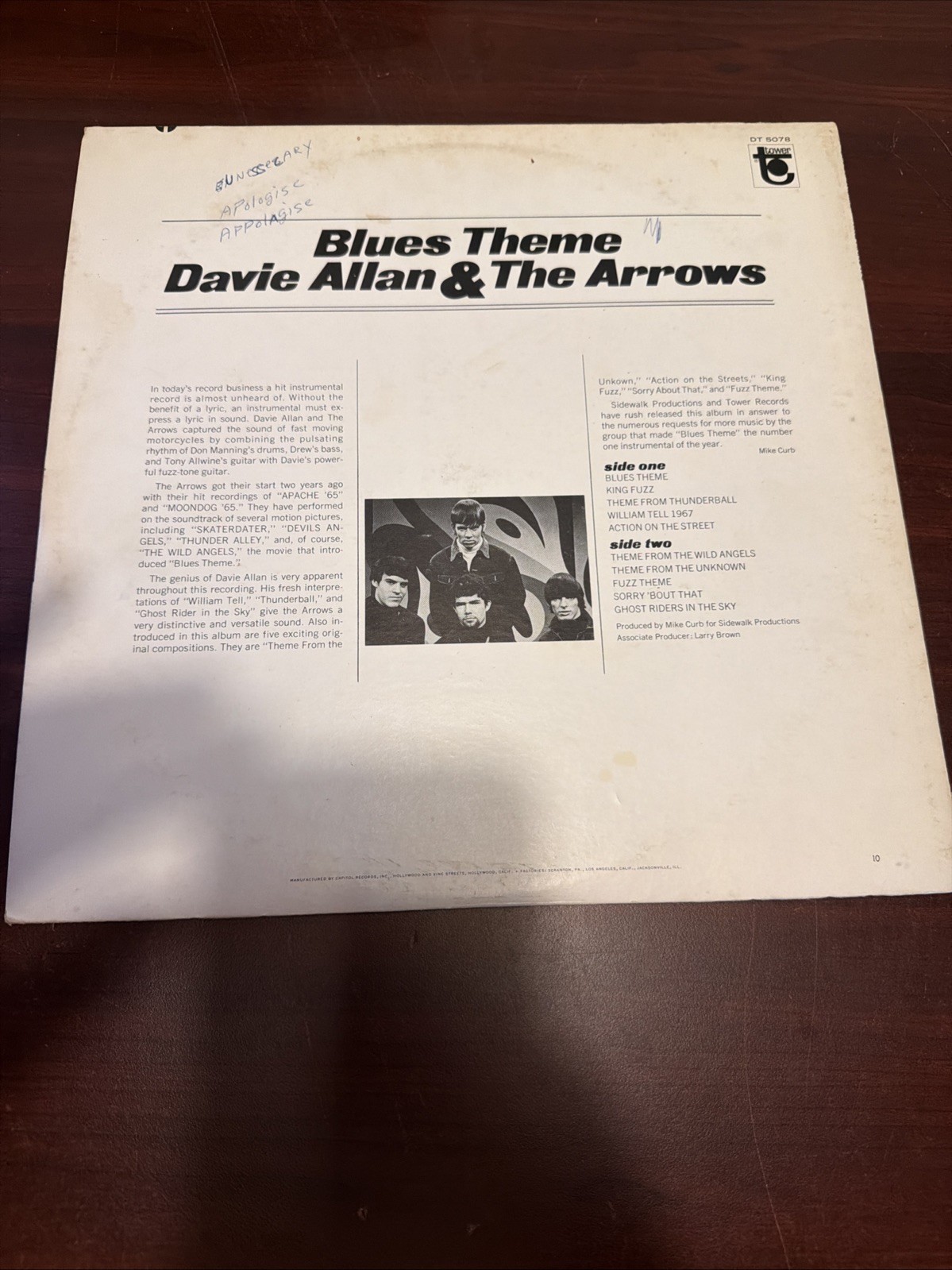Davie Allan & The Arrows – Blues Theme –Surf-Garage-Psych Rock Vinyl LP-Tower-OG