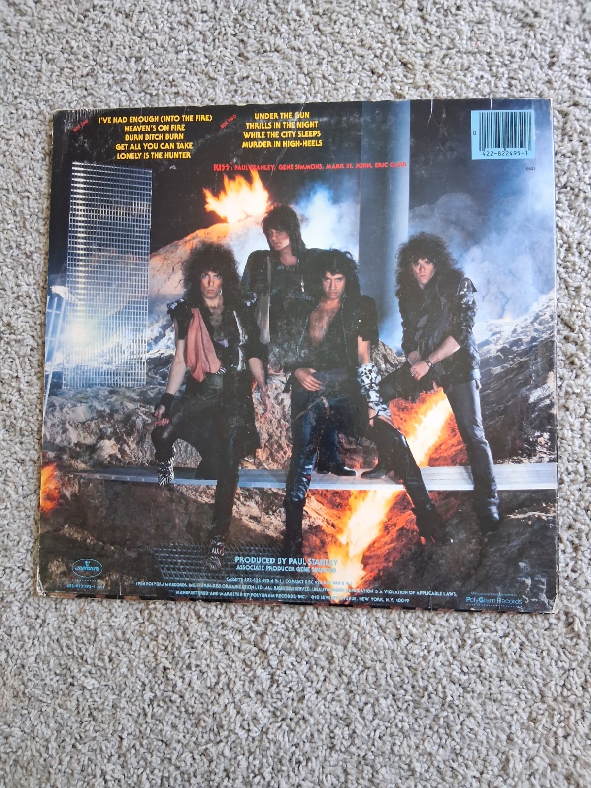 KISS Animalize Vinyl Record LP Album 1984 Mercury Records Hard Rock