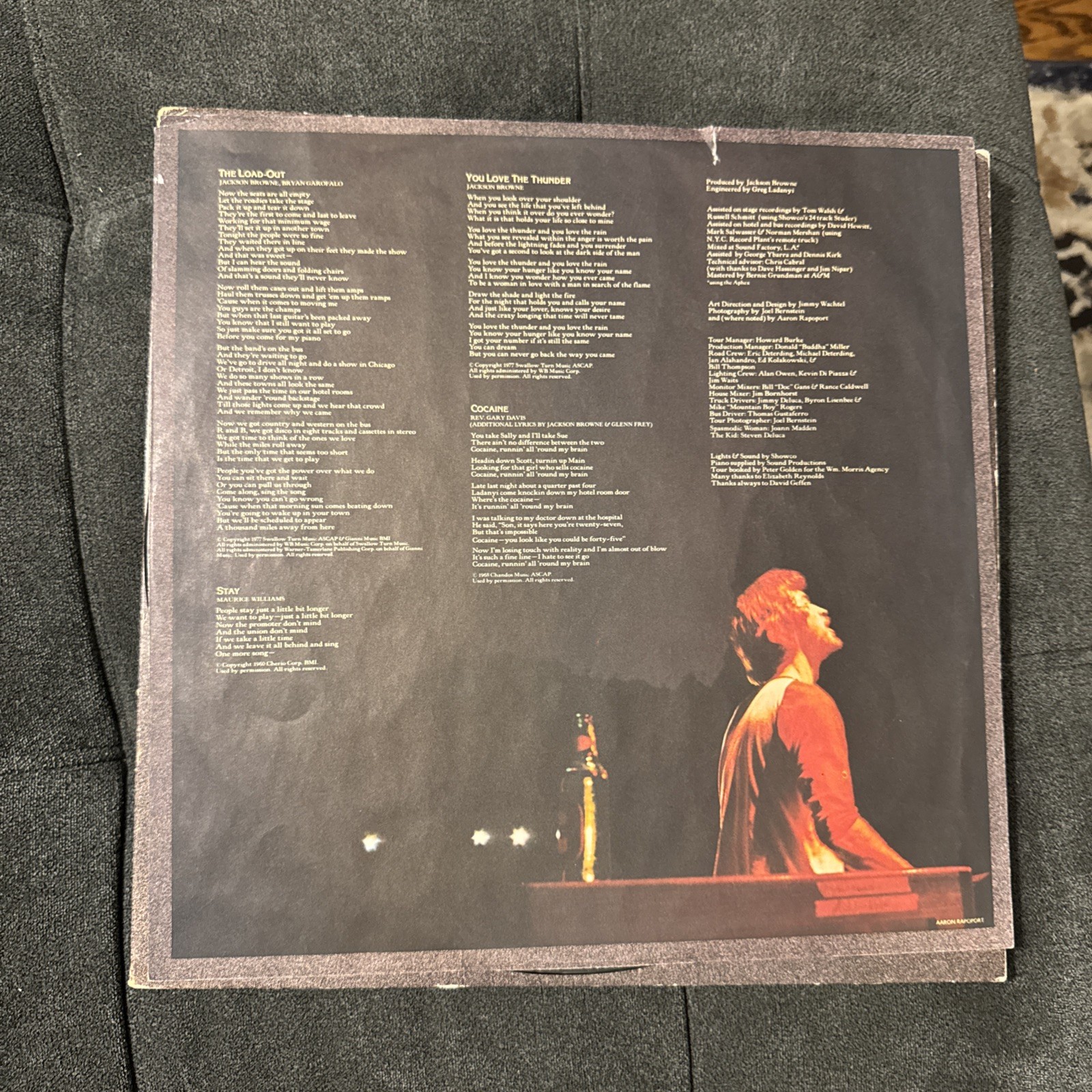 Jackson Browne Running On Empty Original 1977 Asylum Records Vinyl VG 6E-113-A