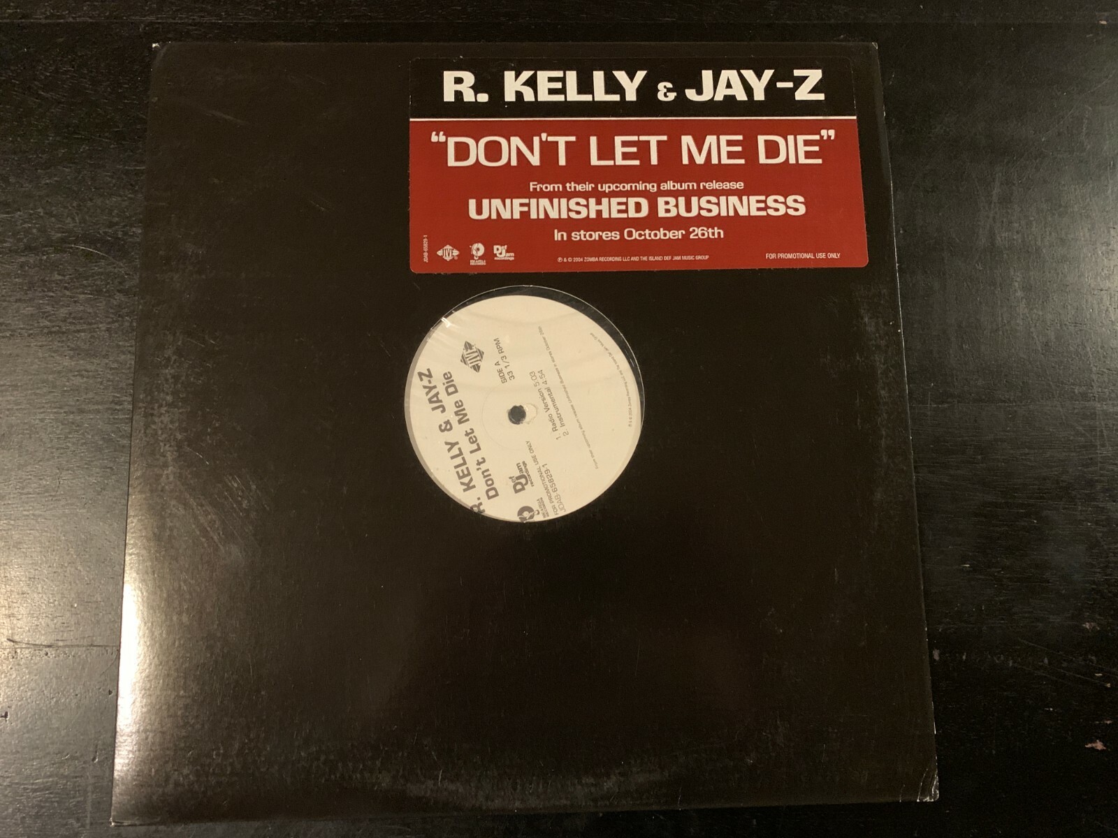 R.Kelly & Jay-Z “Don’t Let Me Die” rare 5 track promo 12 inch single DJ vinyl