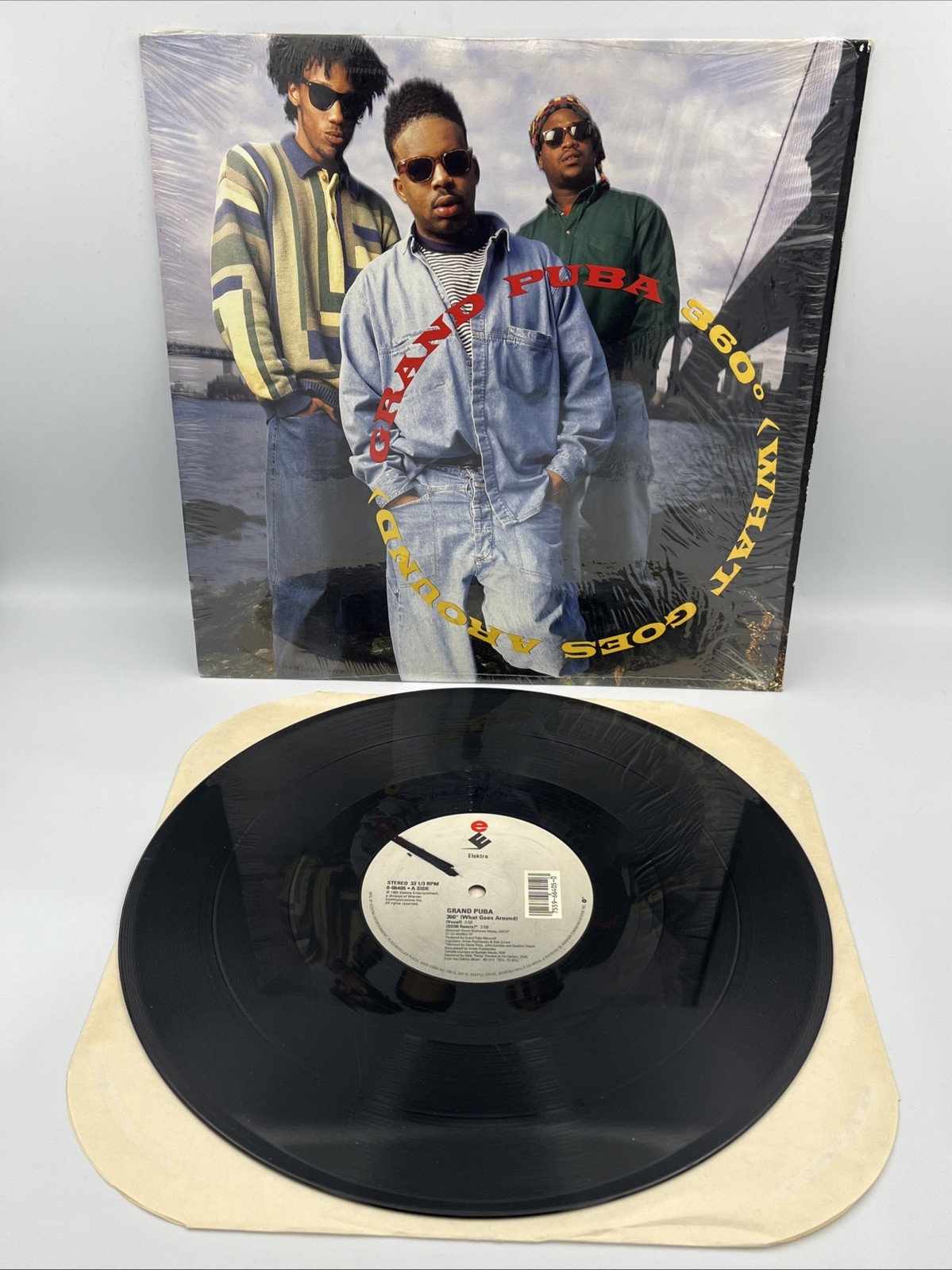 Grand Puba 360 (What Goes Around) 12” Vinyl Single Original Shrink Tested