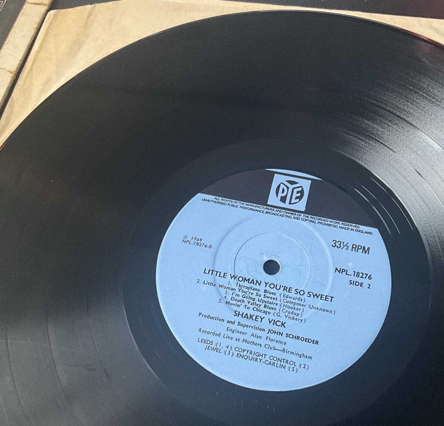 Shakey Vick ‘Little Woman You’re so sweet’ 1969 UK Vinyl LP Mono PYE records