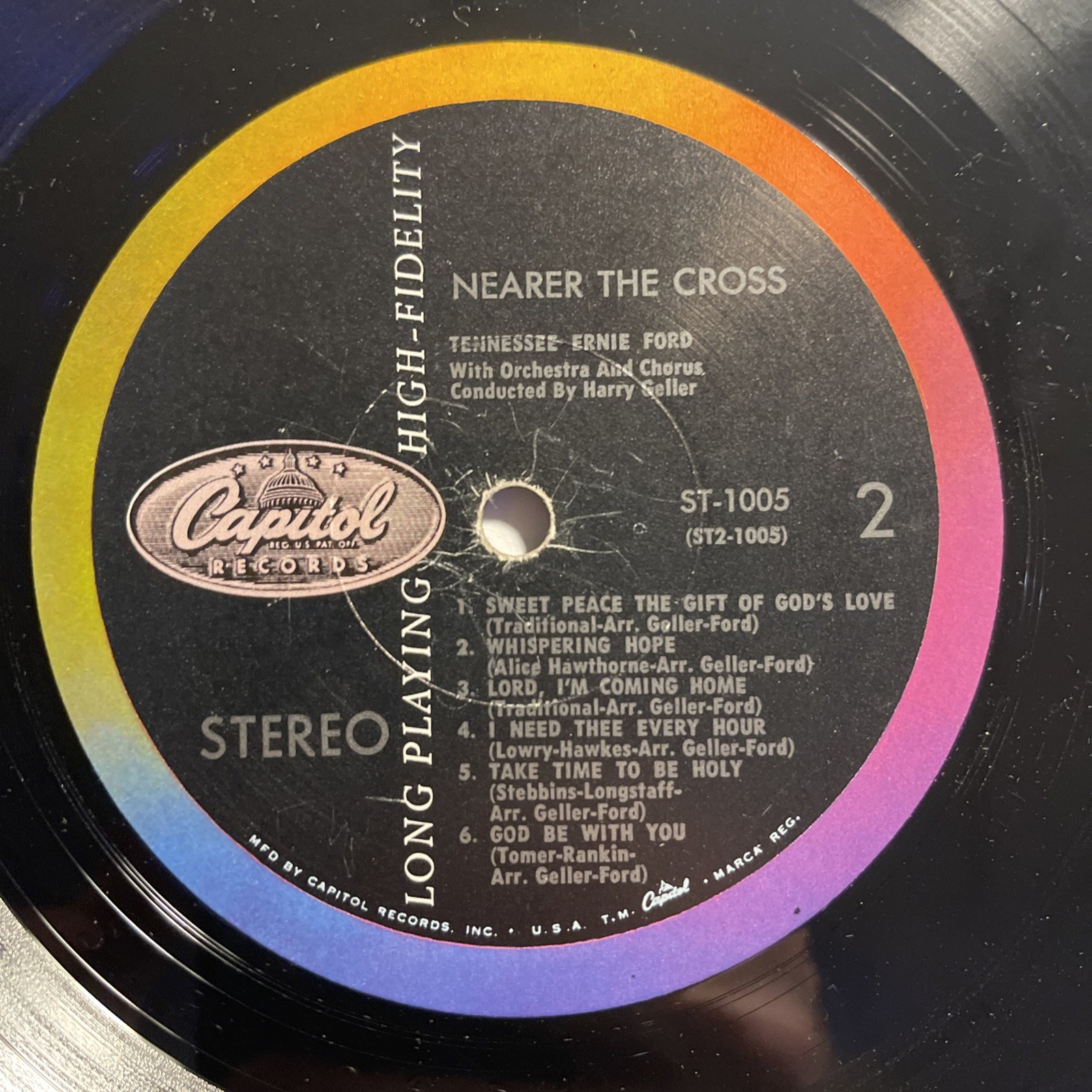 Tennessee Ernie Ford – Nearer The Cross Vinyl, LP 1959 Capitol Records – ST 1005